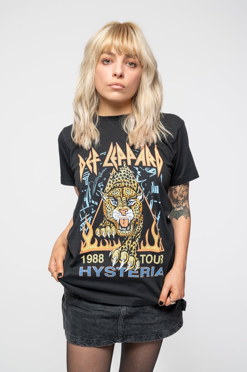 Paradiso Clothing Unisex Black Def Leppard Hysteria 88 Tour T Shirt - Xxl