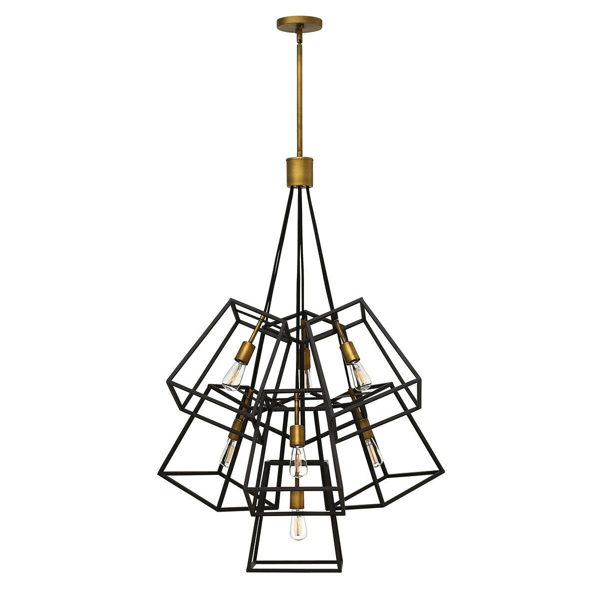 Rackhams Light/Bronze Bulb Chandelier Hanging Pendant Led E27 60W Bulb Size 7