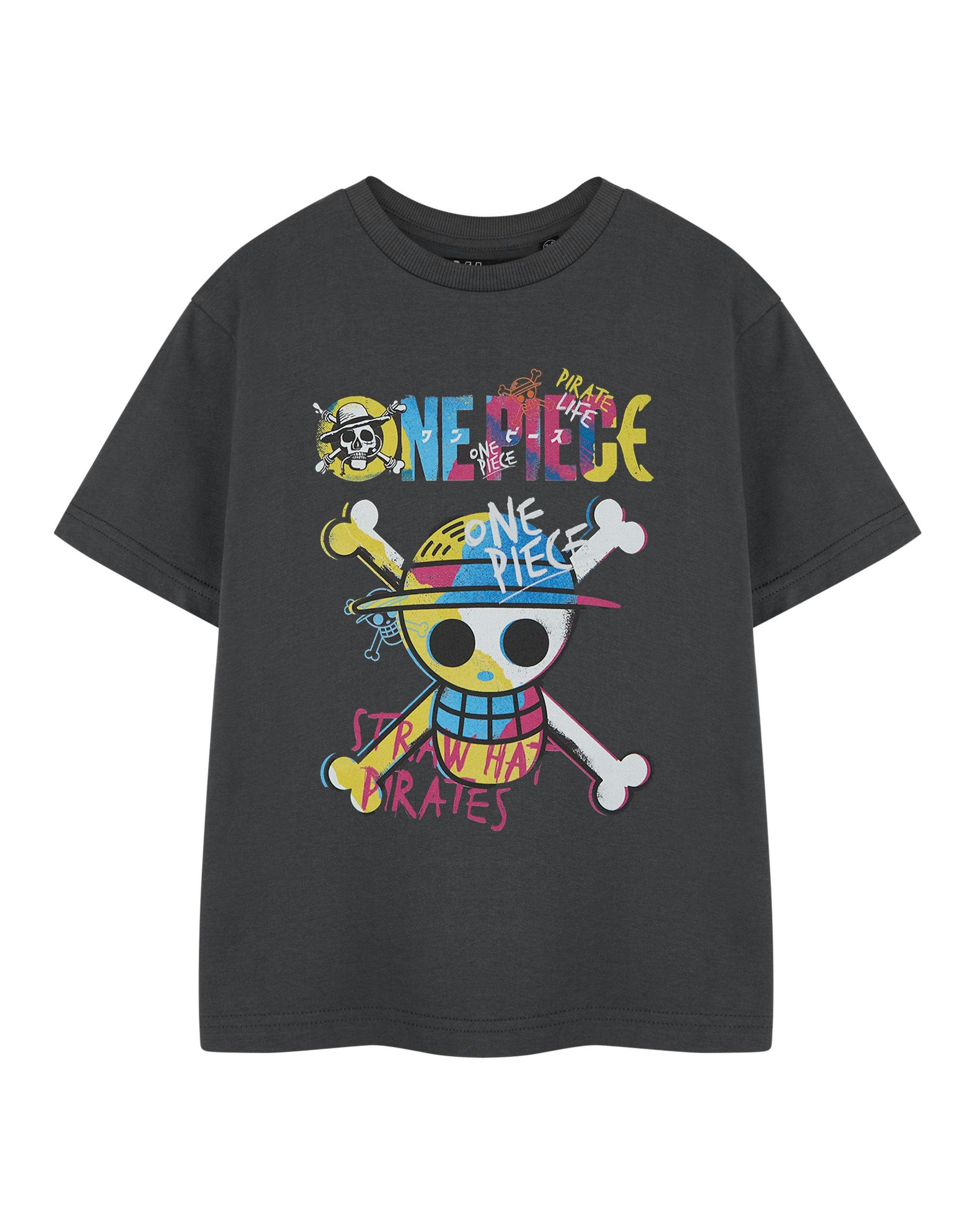 Vanilla Underground Boys Grey One Piece Pirate Life Short Sleeved T-Shirt - 5-6 Years
