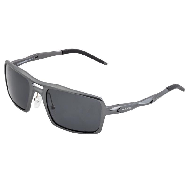 Breed Black Orpheus Aluminum Polarized Sunglasses - Gunmetal