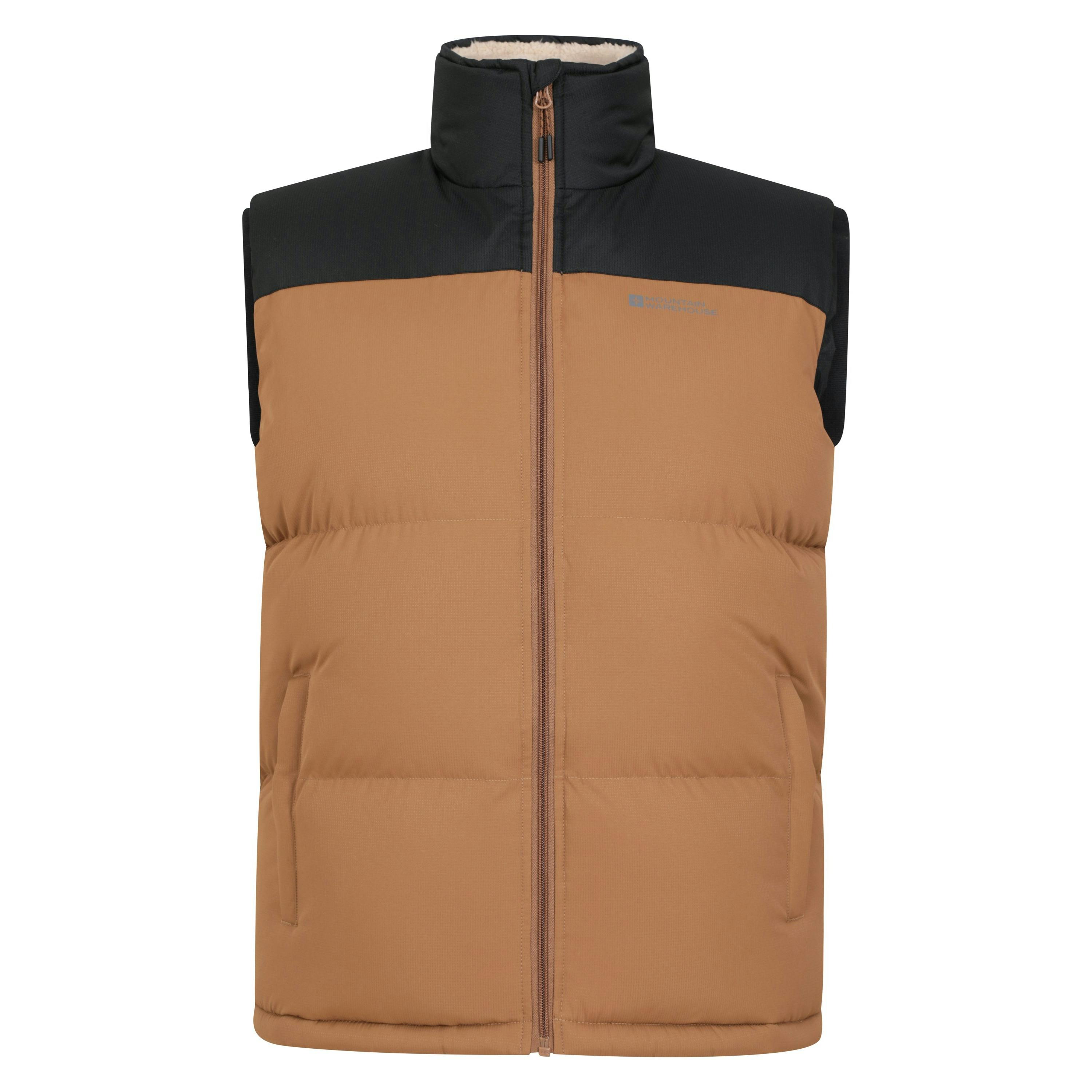 Mountain Warehouse Men's Rock Borg Padded Gilet - Tan - Xs - Tan - 100% Polyester