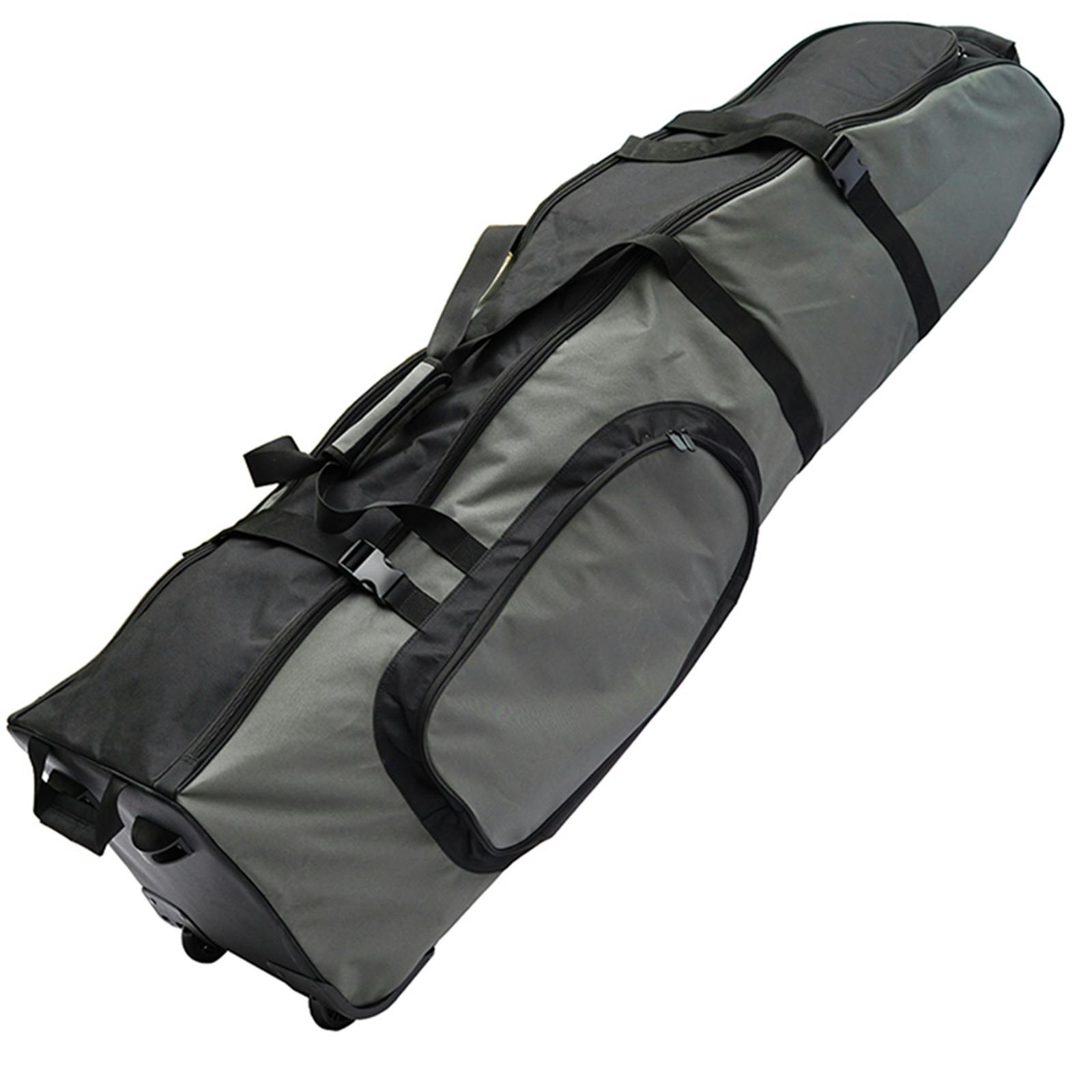 Gr8 Home Black/Grey Premium Wheeled Travel Golf Bag Padded Flight Cover Case With Wheels