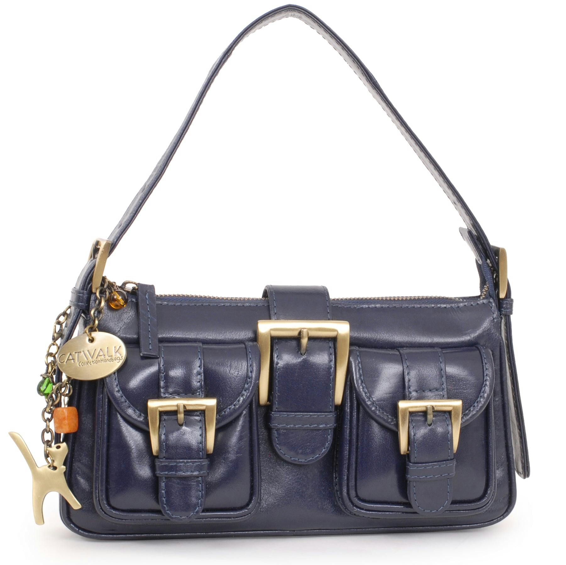 Catwalk Collection Handbags Blue Natalie - Shoulder Bag