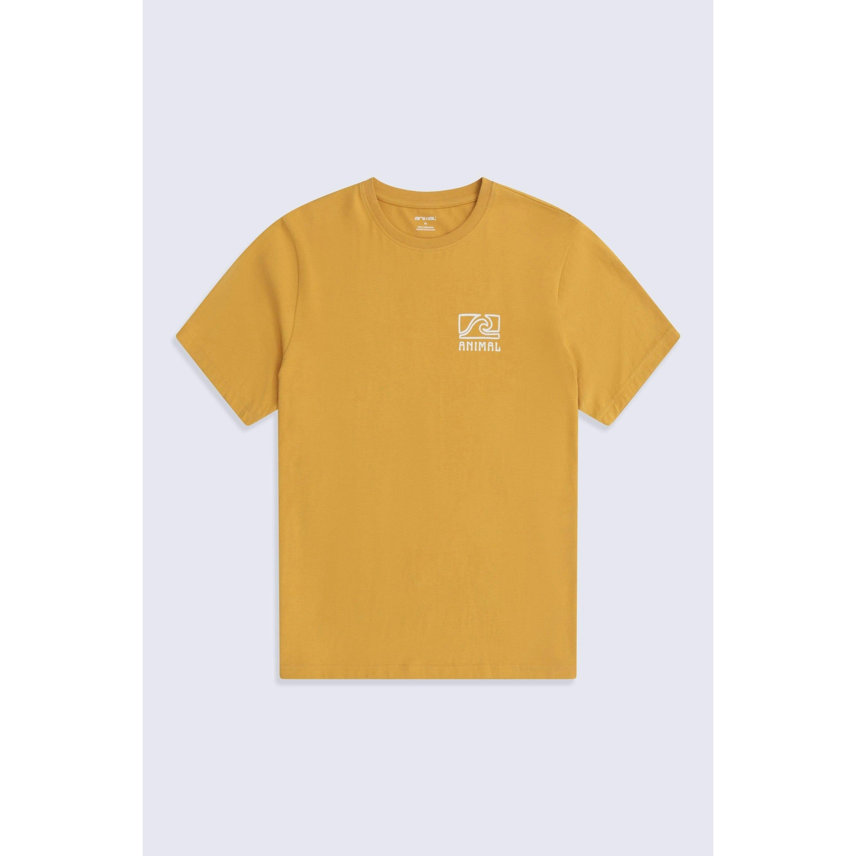 Animal Men's Yellow Jacob Organic T-Shirt - Bright - Xs - Bright - 100% Organic Cotton