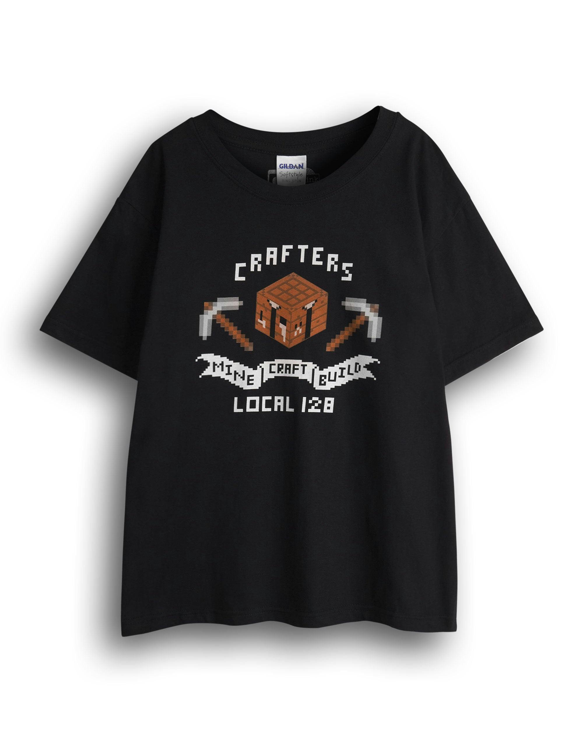 Vanilla Underground Boys Black Minecraft Short Sleeved T-Shirt - 5-6 Years
