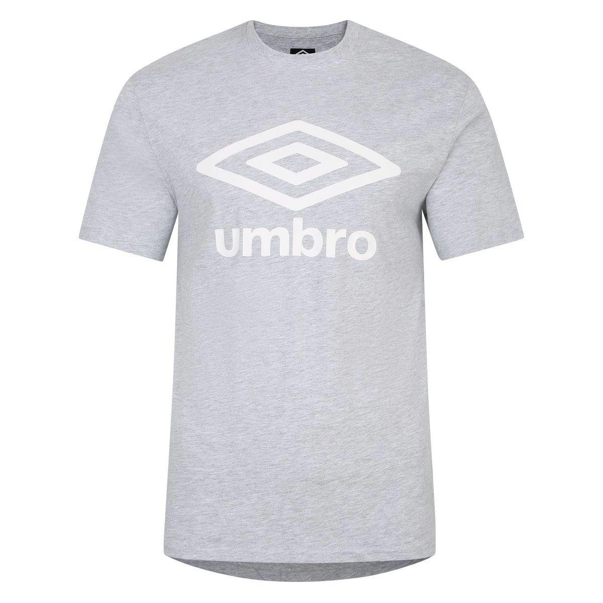 Umbro Mens Team T-Shirt (Grey Marl/White) - Light Grey Cotton - Size Medium - Image 2