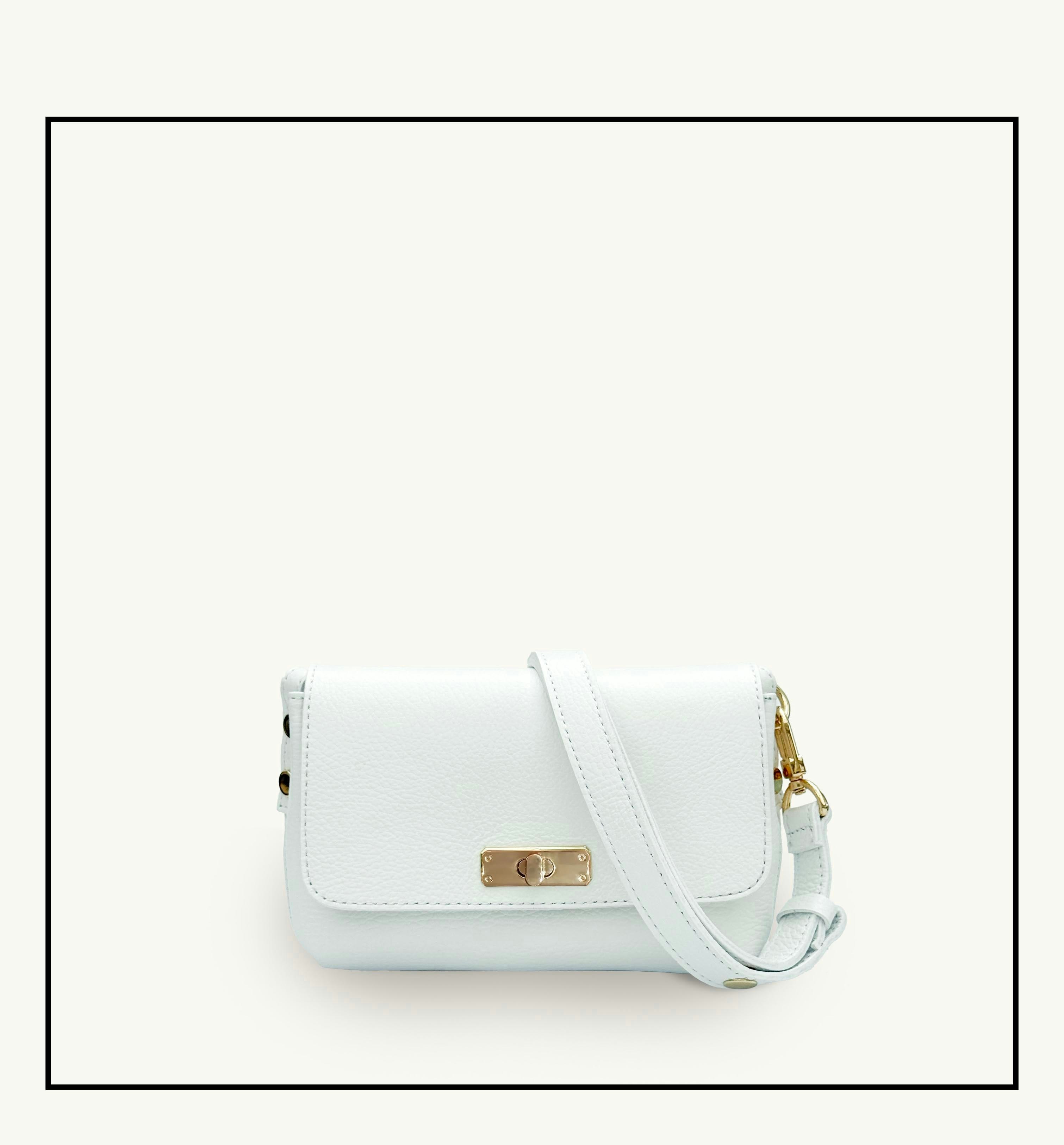 Apatchy London White The Maisie Leather Bag 8Cm