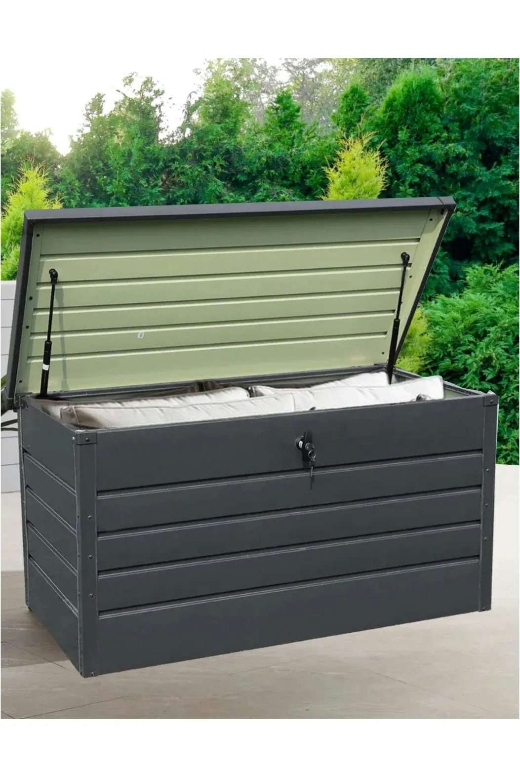 Groundlevel 350L Extra Strong Metal Garden Storage Box