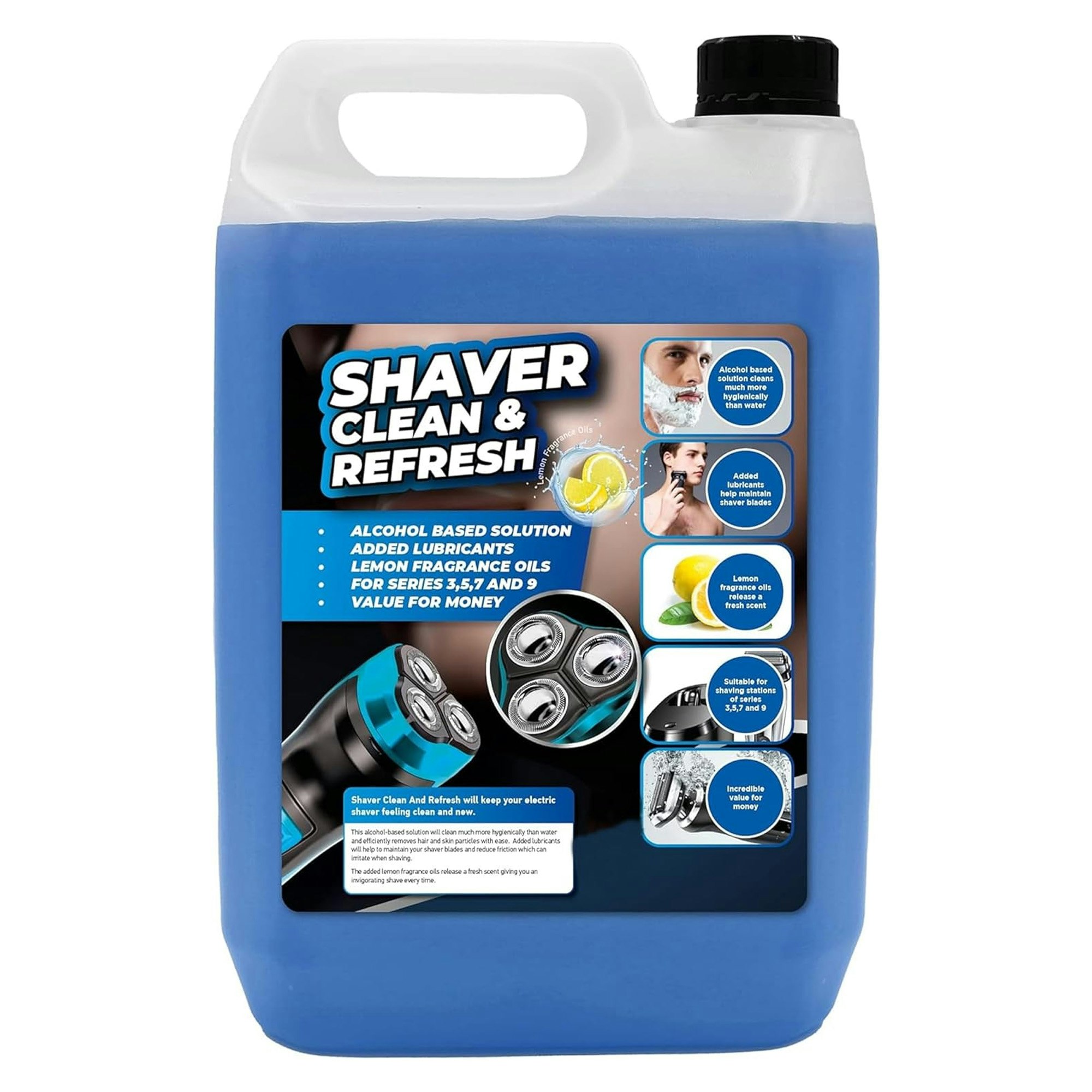 Storm Trading Group 5 Litres Shaver Cleaning Refill Fluid Clean & Renew Cartridge - 2 X