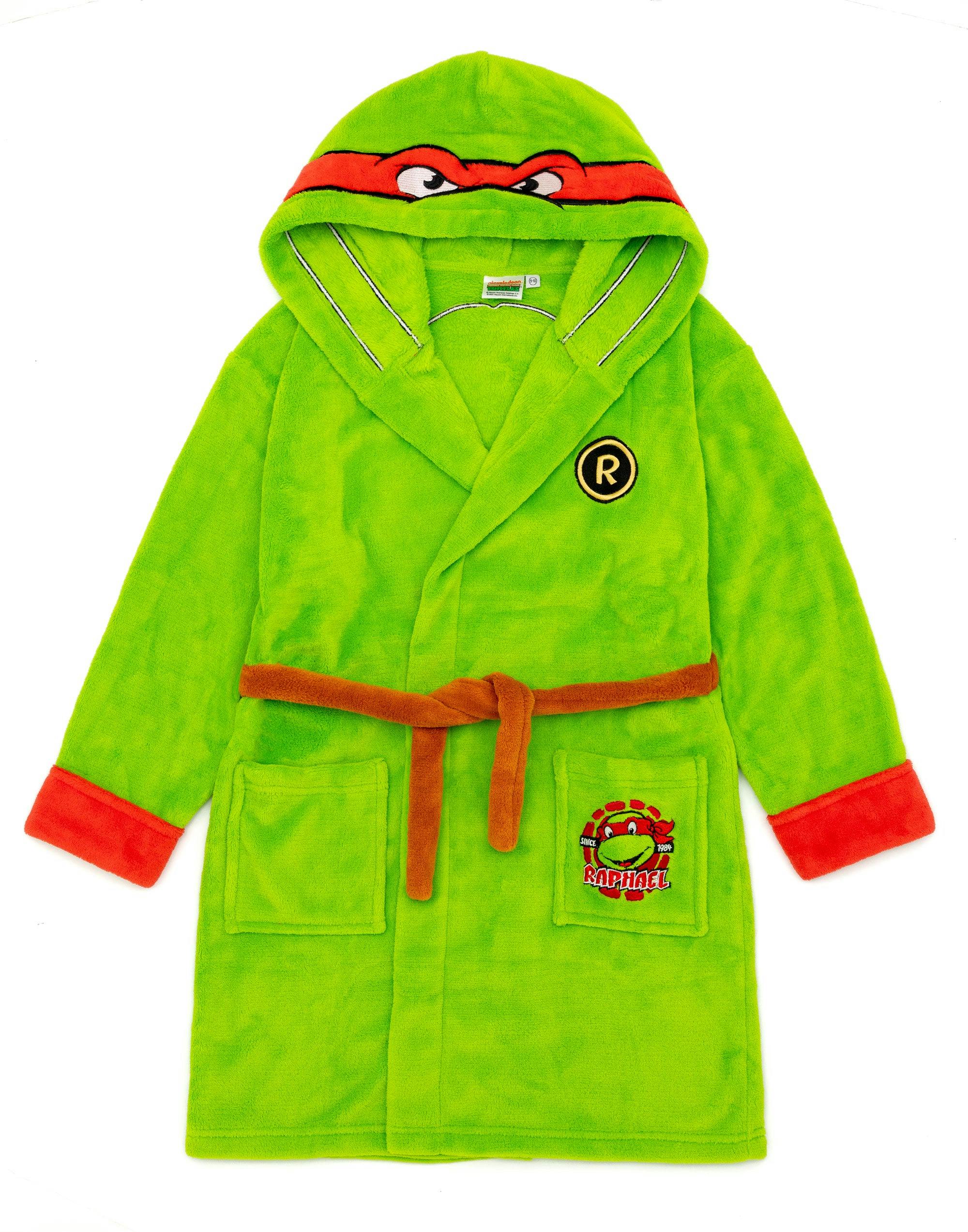 Vanilla Underground Boys Green Teenage Mutant Ninja Turtles Raphael Hooded Bathrobe - 4-5 Years