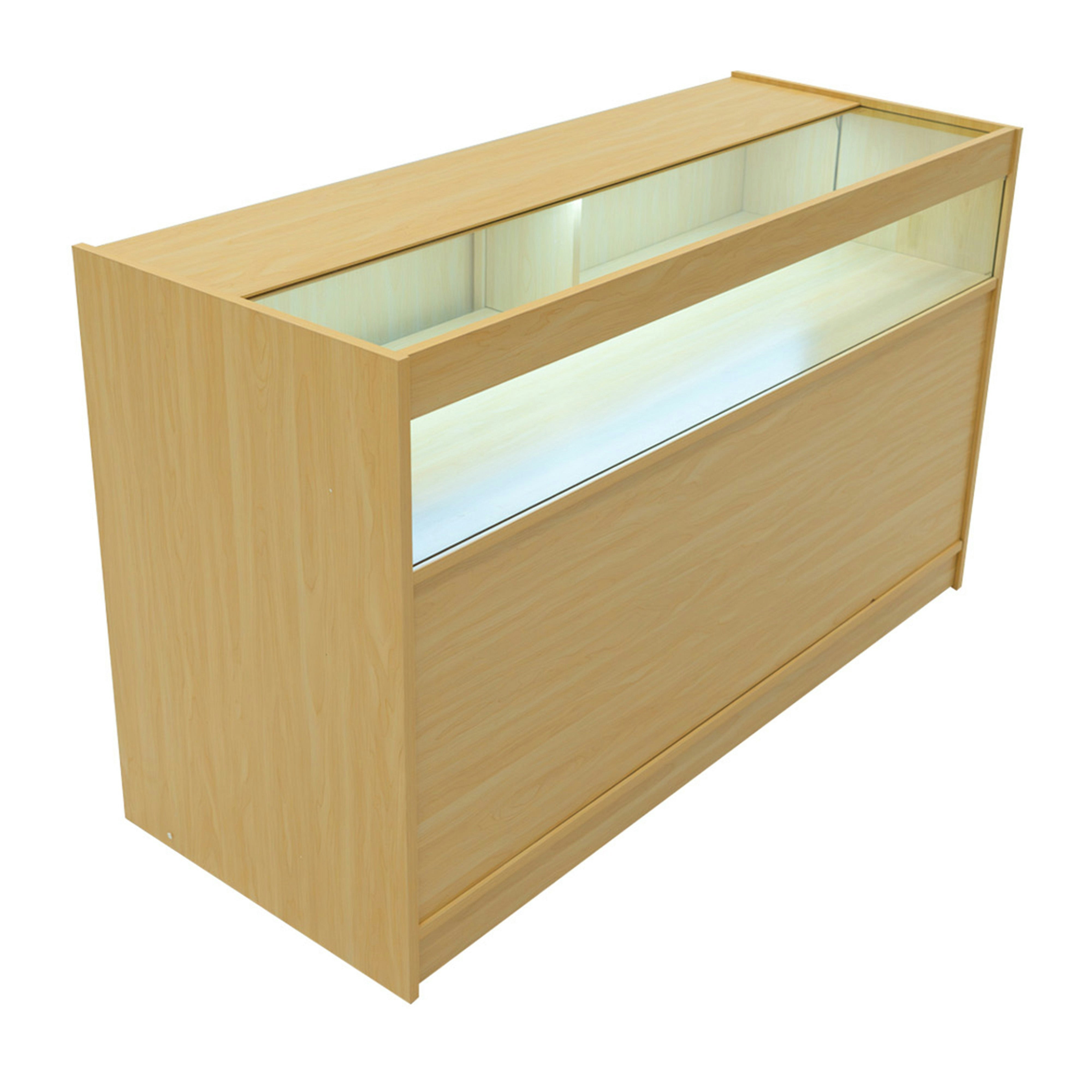 Rackhams White Led Retail Shop Counter B1500 - Maple