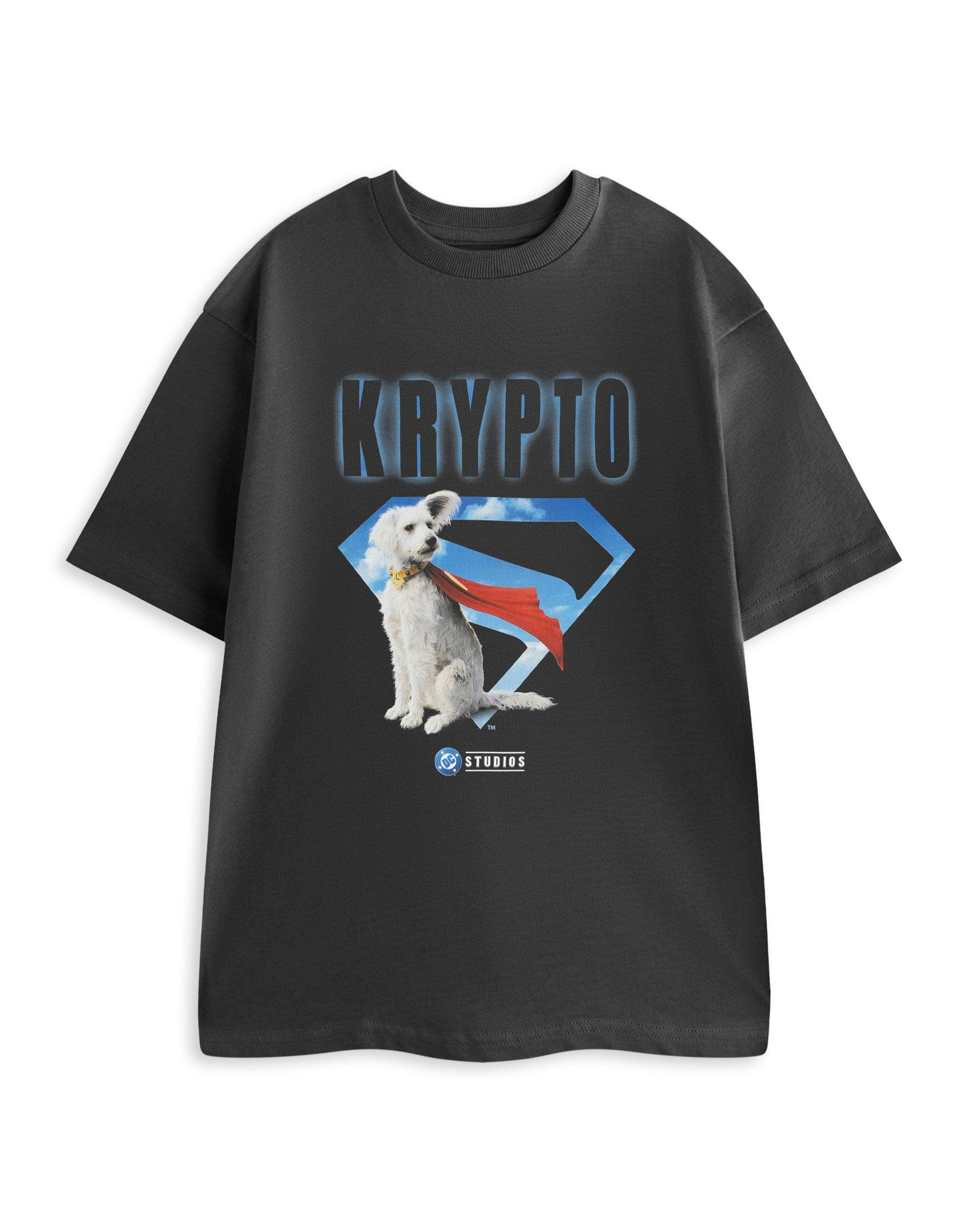 Vanilla Underground Men's Grey Dc Comics Krypto Short Sleeved T-Shirt - XX-Large