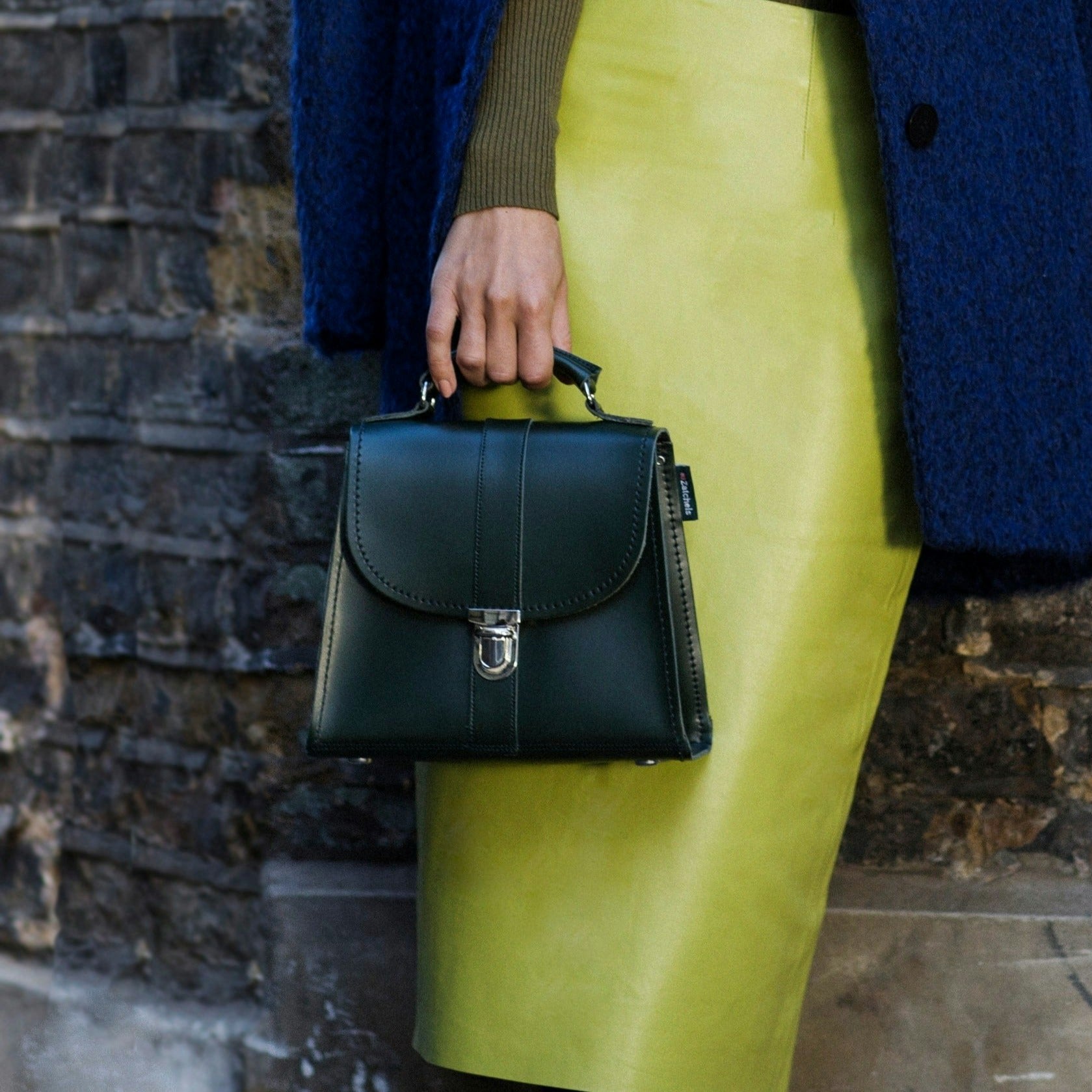 Zatchels Green Handmade Leather Cross Body Bag - Ivy