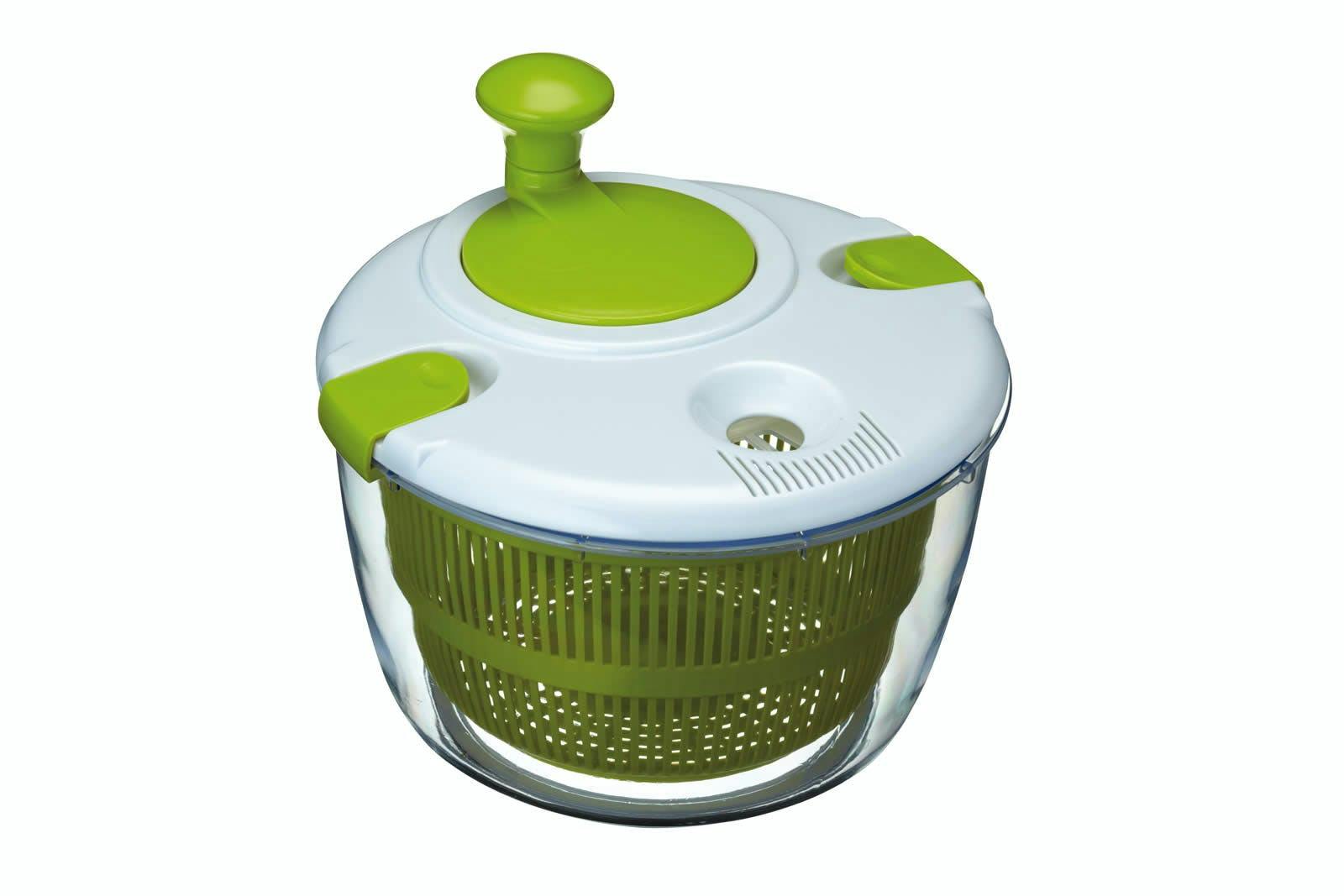 Rackhams Green Salad Spinner - Bpa Free Plastic - Salad Spinners