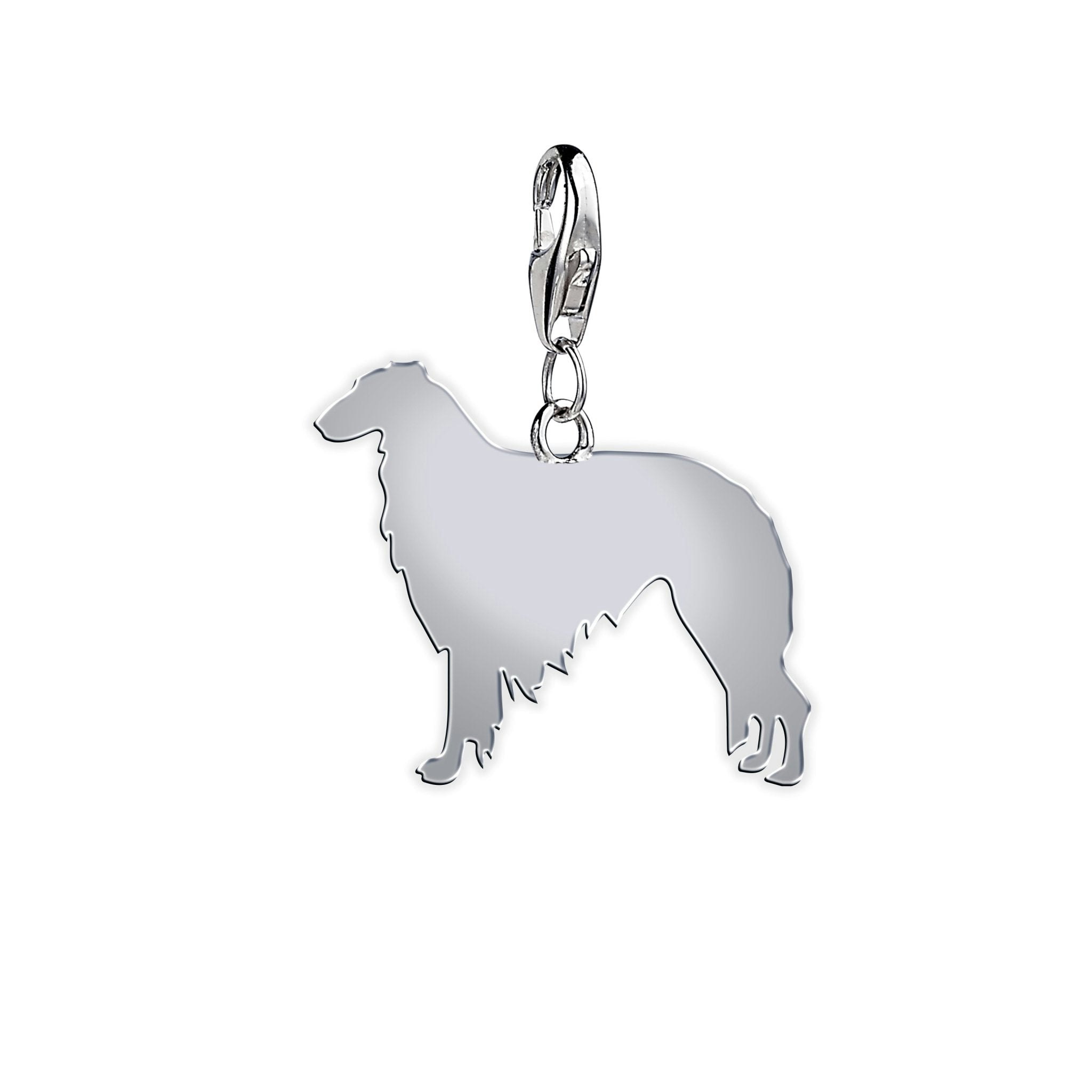 Mylee London Silver Borzoi Silhouette Charm - No - Clip On Charm