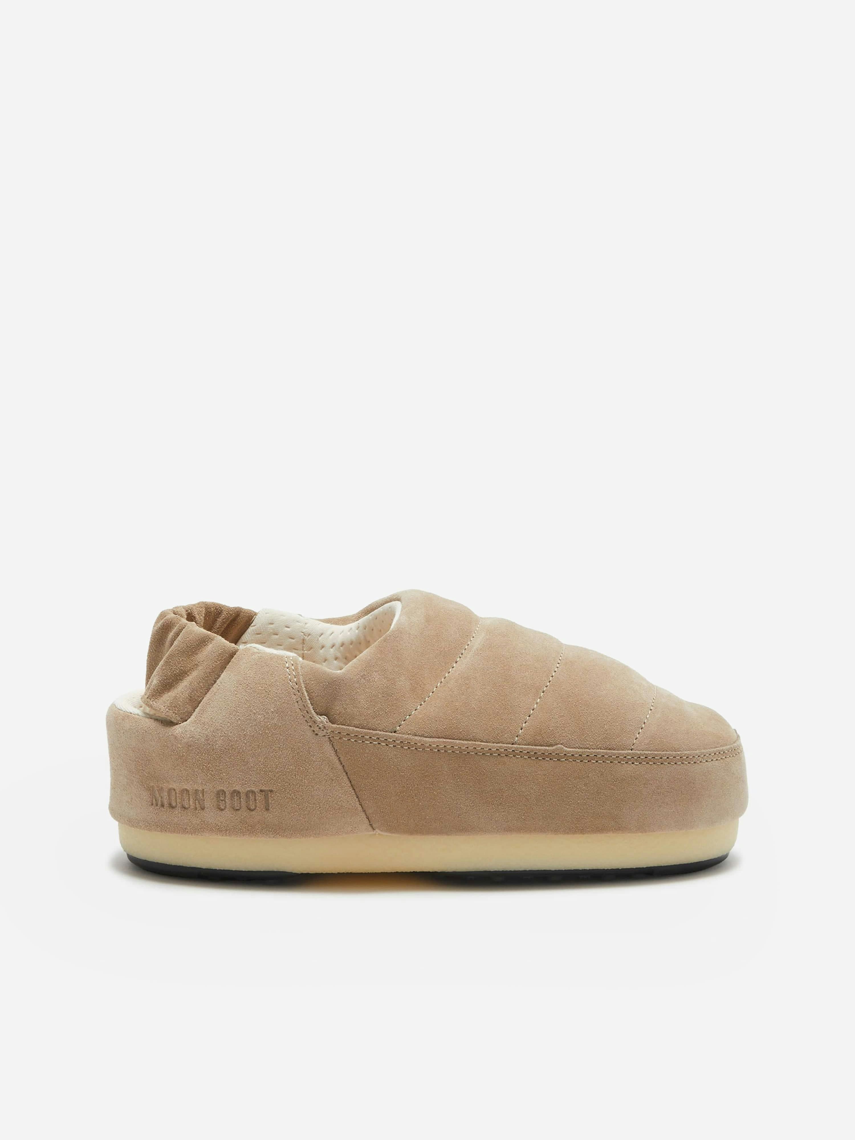 Moon Boot Boys Beige Kids Suede Sandals In - Eu 39 - 40 Uk 6 - 7