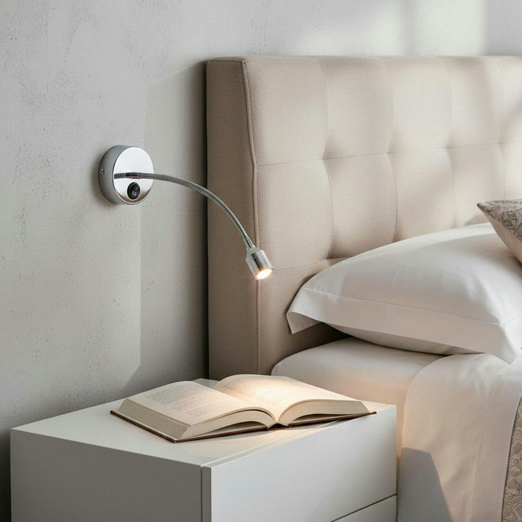 Ultra Beam Lighting Light Ultra Beam Ing Asti 3 Watt Led Polished Chrome Flexible Reading