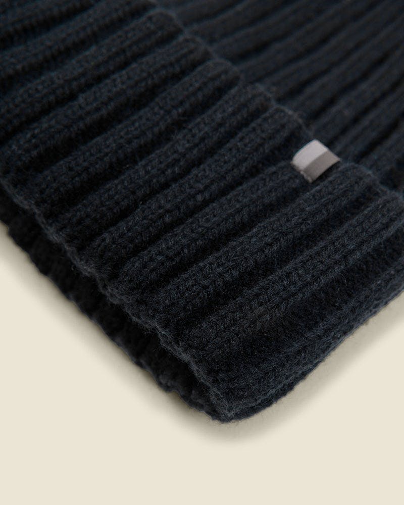 Larsson & Co Kotka - 2 Pack Knitted Beanie Hat - Stone/Navy - One Size