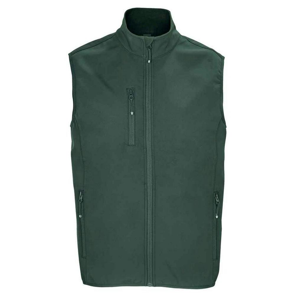 Sols Men's Green Falcon Softshell Recycled Body Warmer - Forest - L - Forest - 100% Mixed
