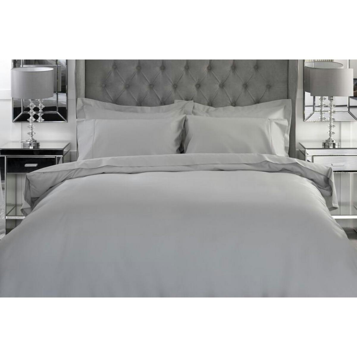 Belledorm Bamboo Duvet Cover - Platinum - Platinum - Superking - 70% Bamboo/30% Cotton