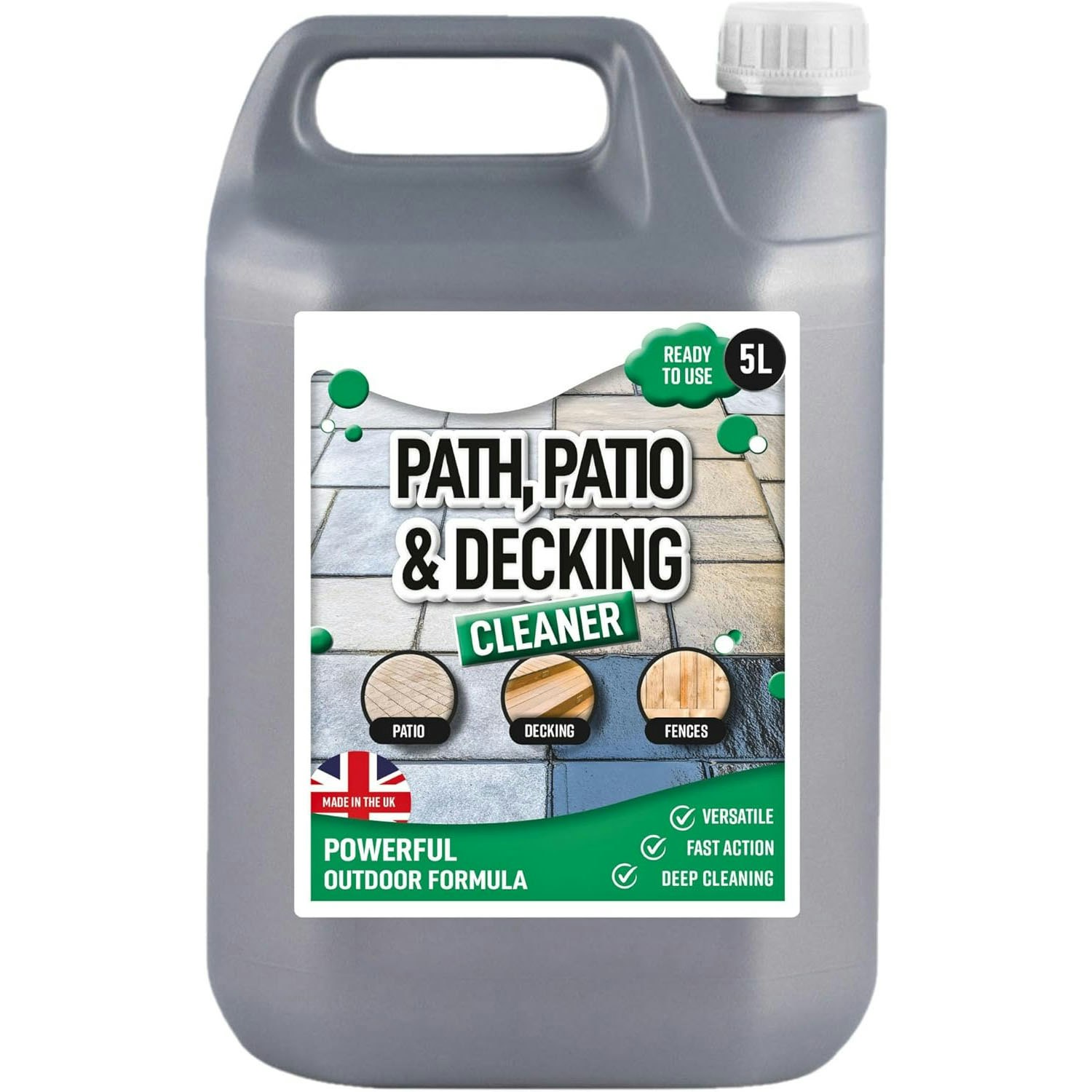 Storm Trading Group 5L Patio & Decking Cleaner Removes Dirt, Grime & Stains Ready To Use - 1 X