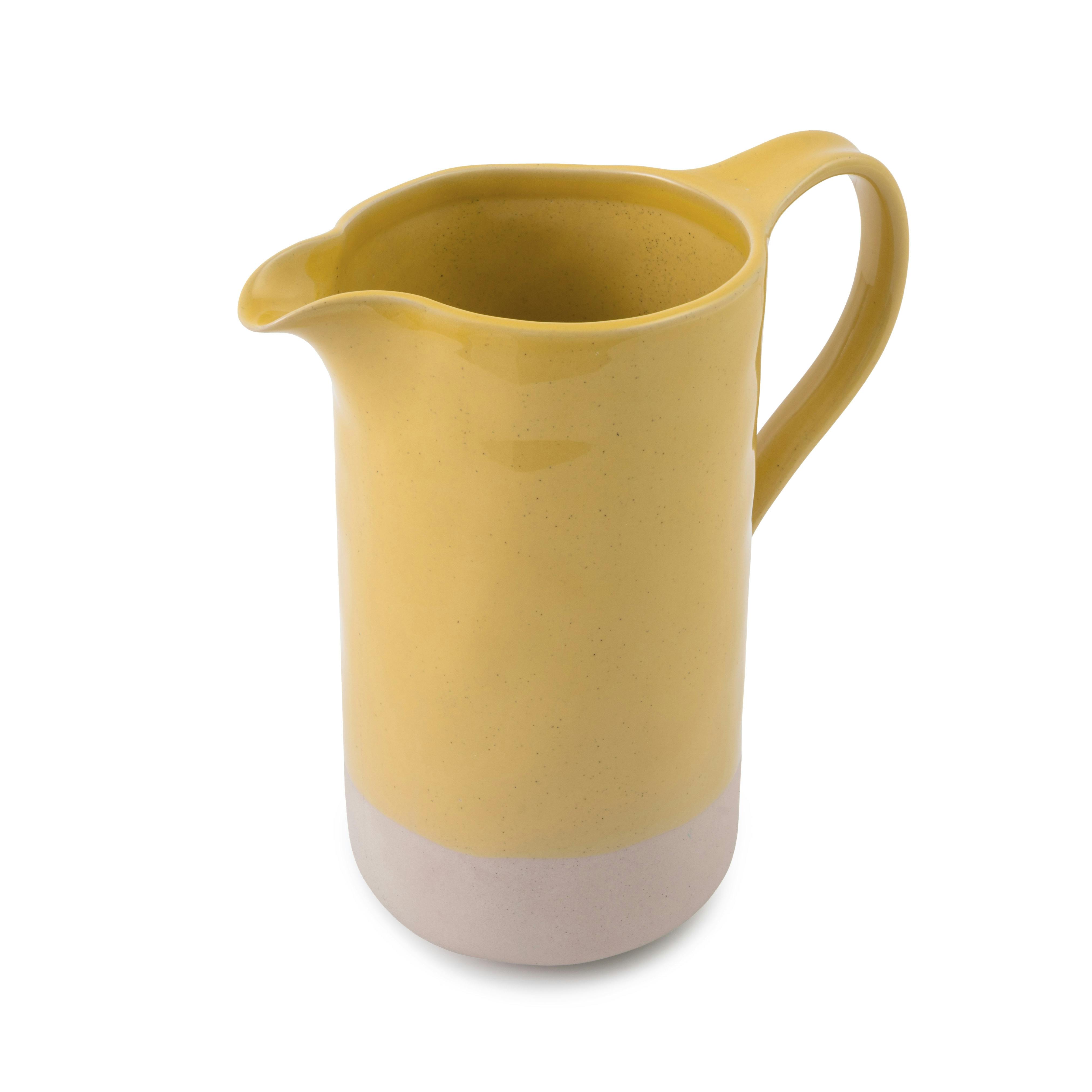 Rackhams Yellow Big Love Perfect Pitcher, 1.5L, - Stoneware - Jug
