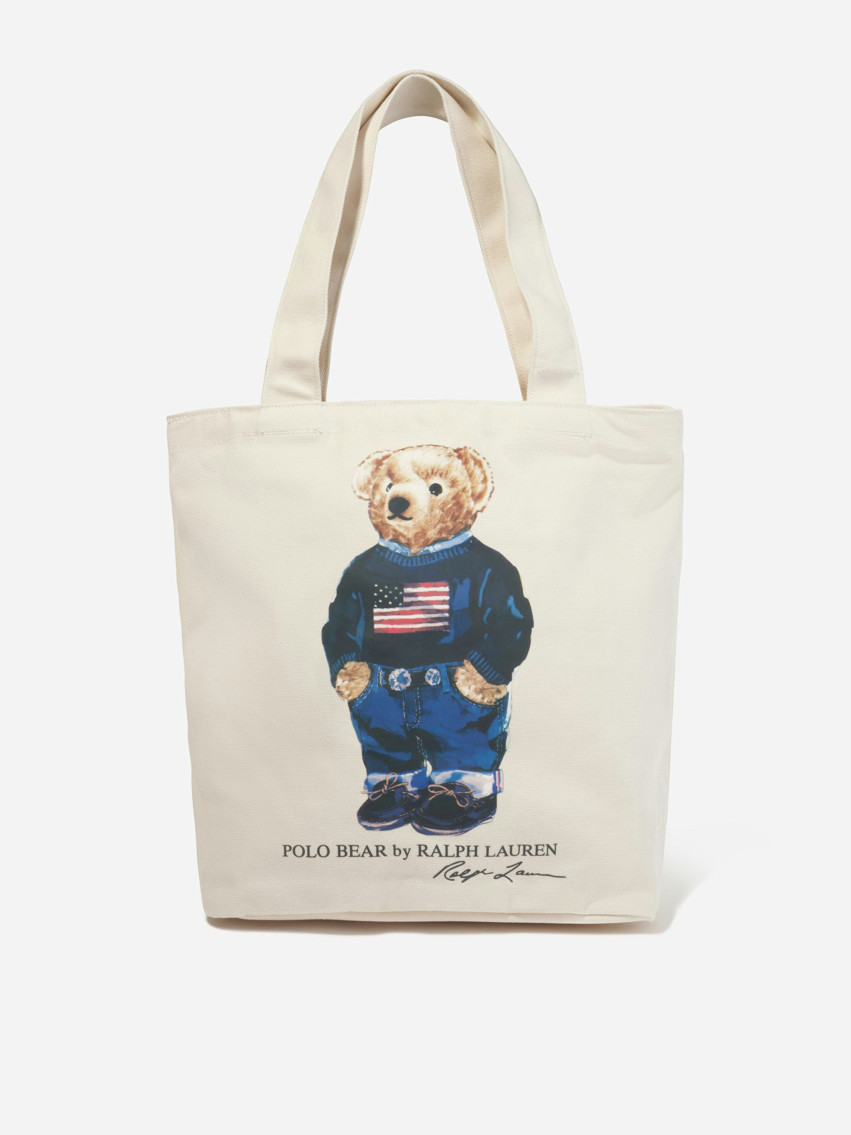 Ralph Lauren Kids Ivory Polo Bear Tote Bag In (33Cm) - Multicoloured - One Size