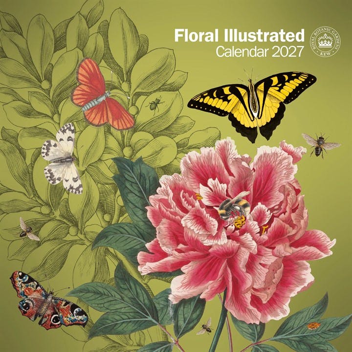 Royal Botanic Gardens, Kew Floral Illustrated 2027 Large Month To View Wall Cale - Image 8