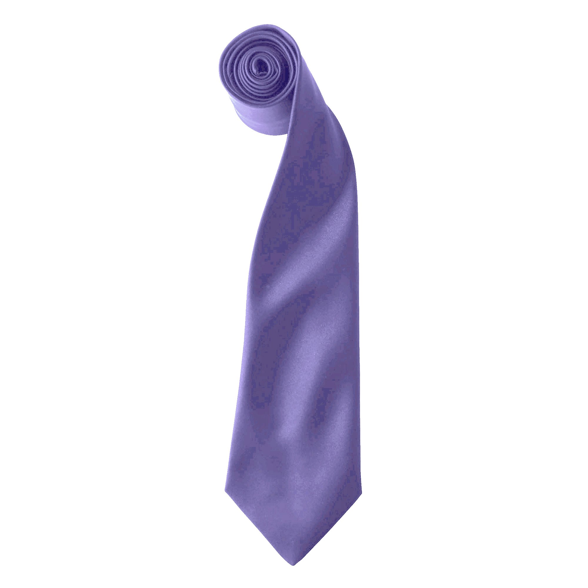 Premier Colours Mens Satin Clip Tie (Pack of 2) (Purple) - One Size - Image 3