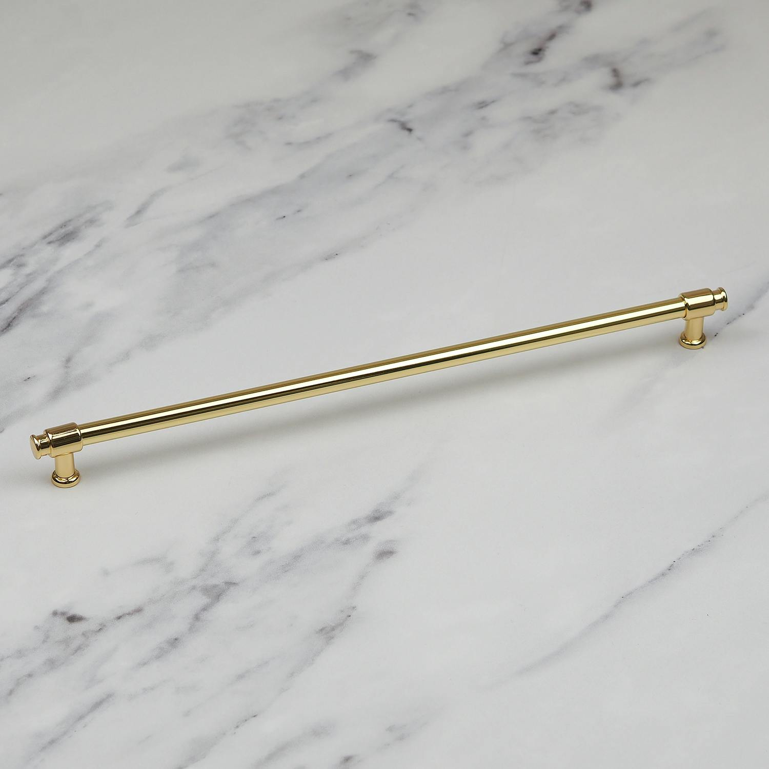 Handle & Home Gold Polished Brass Clasp Detail T-Bar Handles - 320Mm Handle