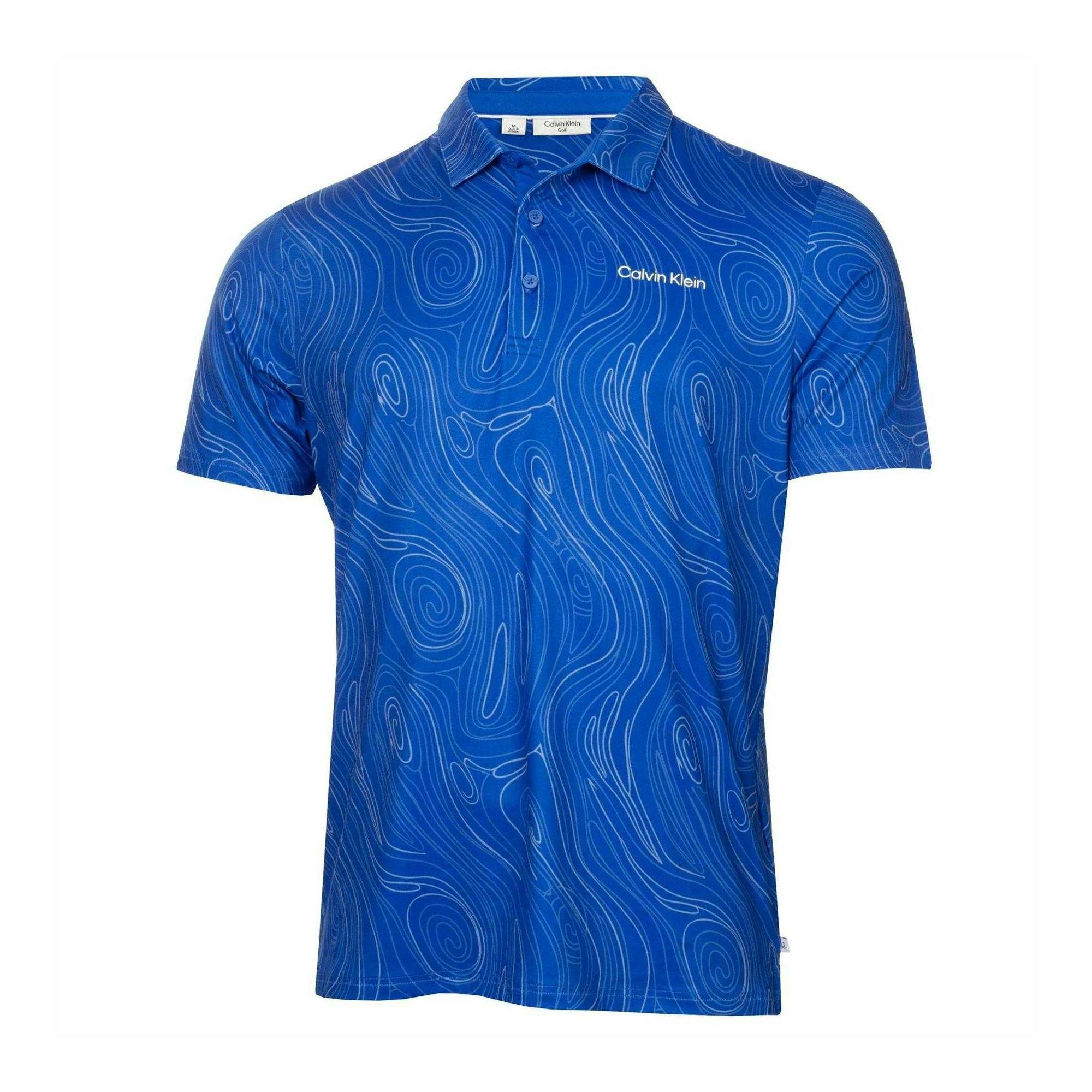 Calvin Klein Men's Performance Polo Shirt - Sapphire - L - Sapphire - 88% Polyester/12% Elastane