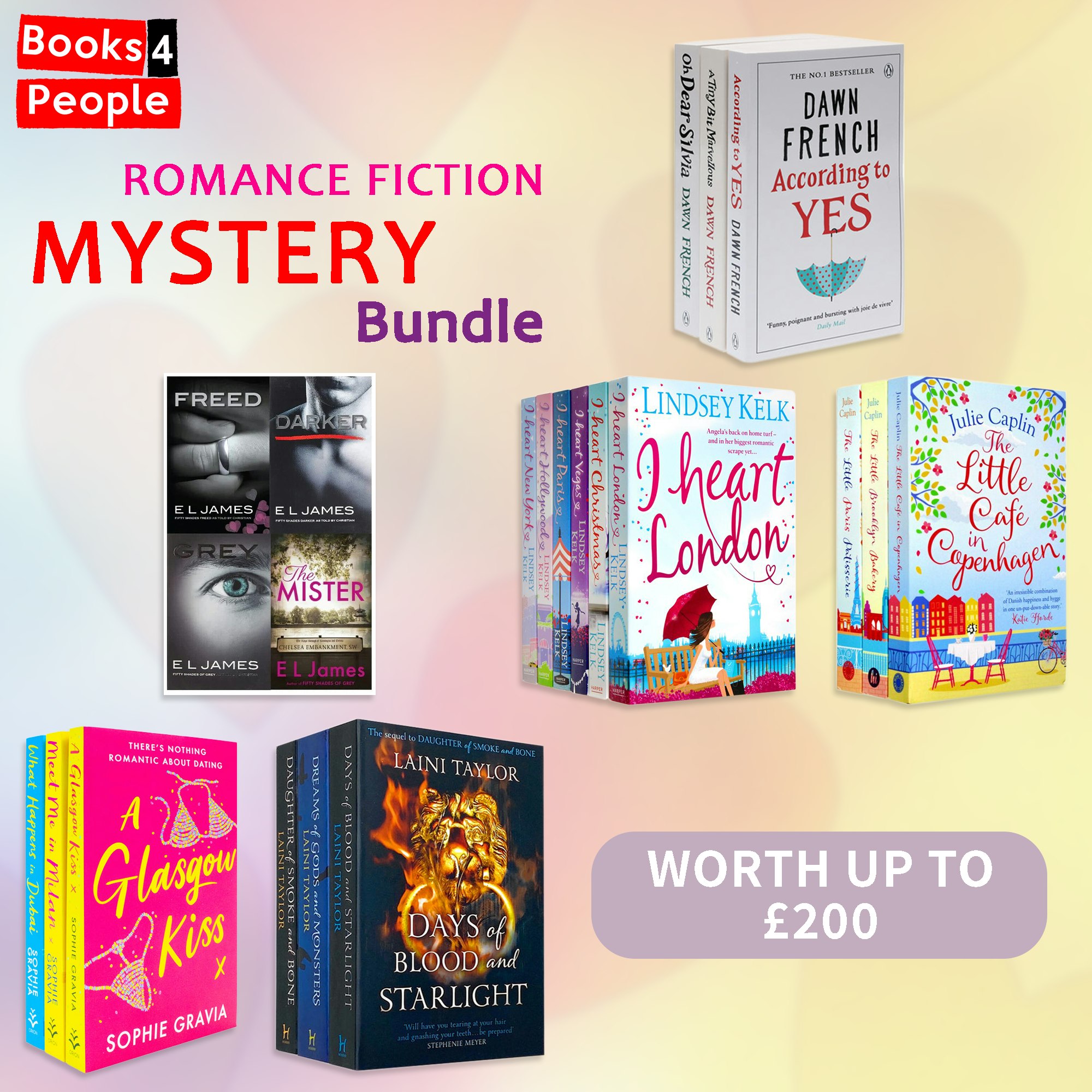 Books4people Romance Fiction Mystery Book Bundle Pack