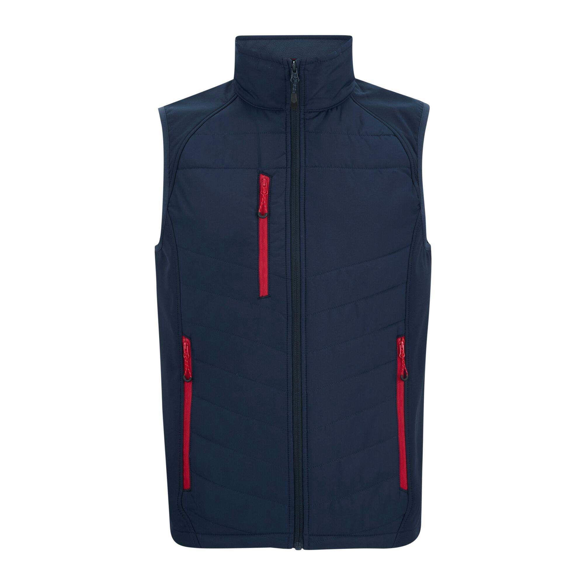 Regatta Men's Red Full Zip Gilet - Navy/Classic - 3XL - Navy/Classic - 100% Polyester
