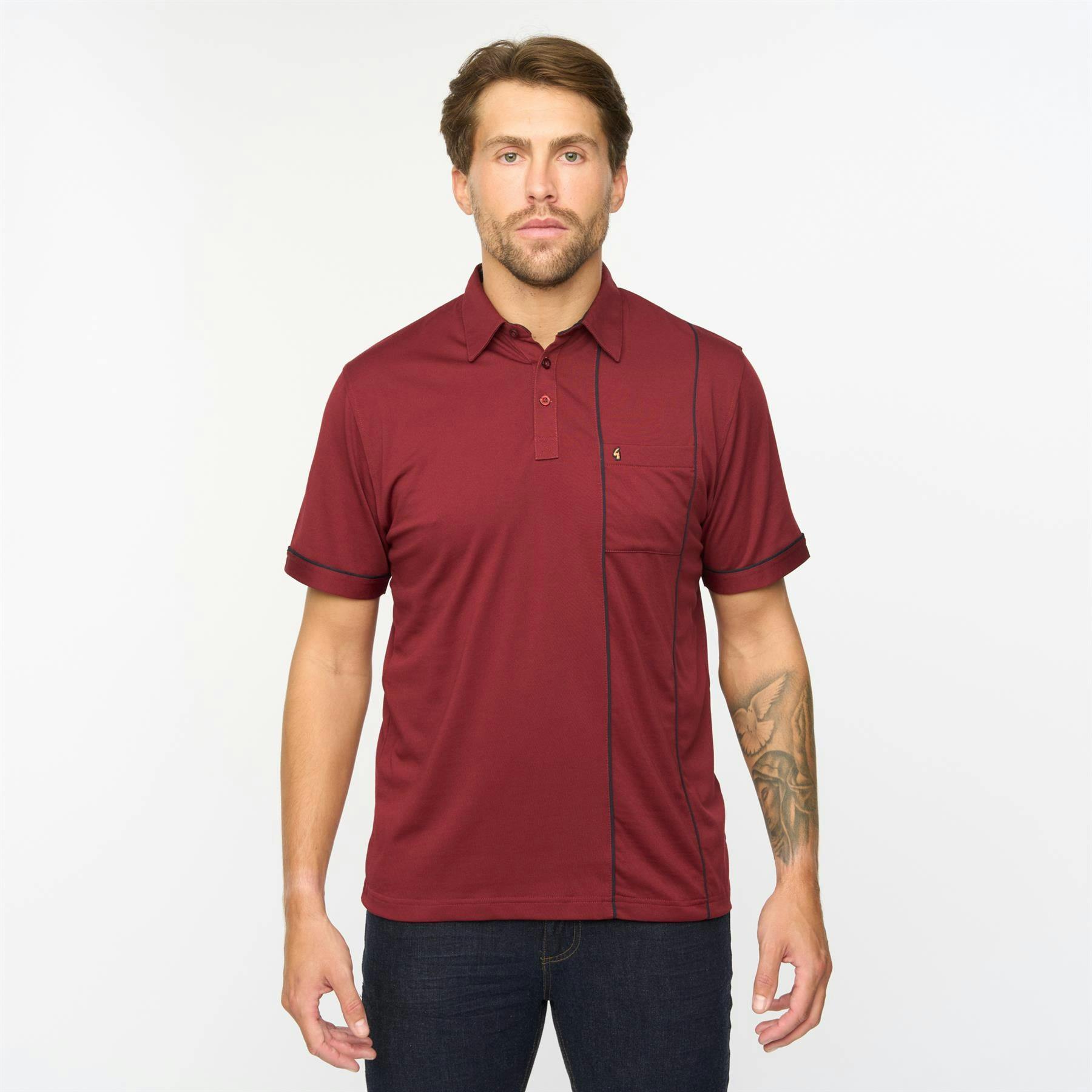 Gabicci G55x02 Short Sleeve Jersey Shirt Classic Mulberry - S