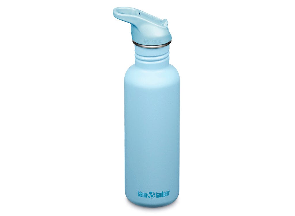 Rackhams 800Ml Classic Water Bottle With Flip Seal Sport Cap - Clear Sky