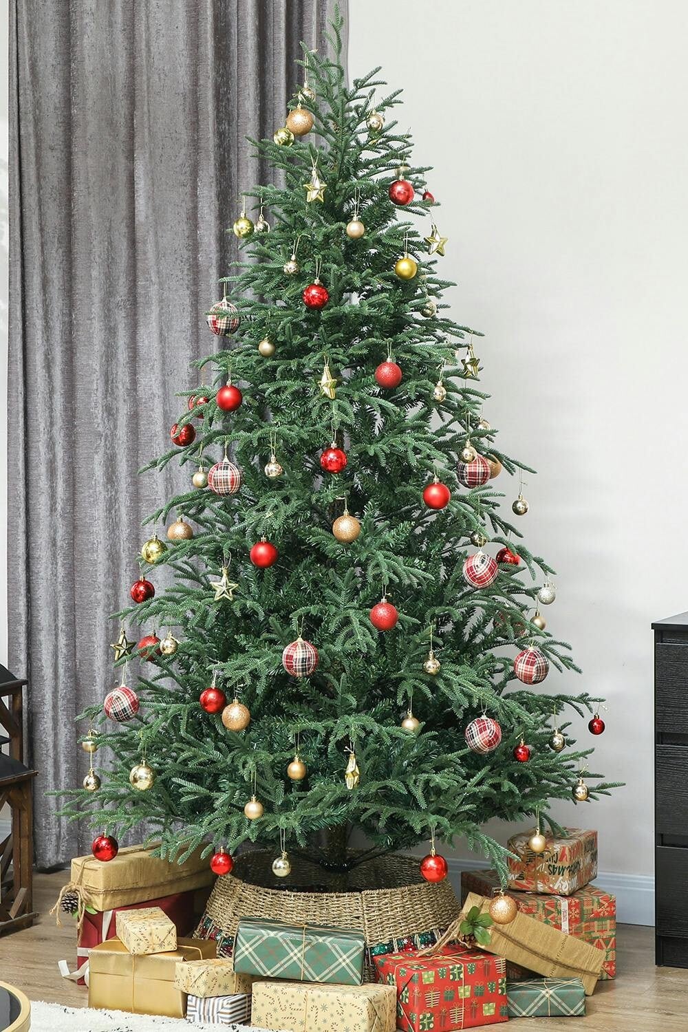 Homcom Green 7 Ft Christmas Tree, Full Spruce Xmas Tree, Easy Assembly - Christmas Tree - 1