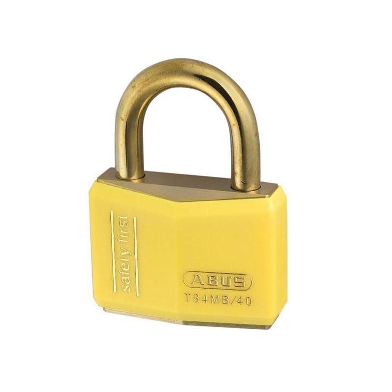 Abus Mechanical Yellow T84mb Series Rustproof Padlock - 40Mm Keyed Alike 8402