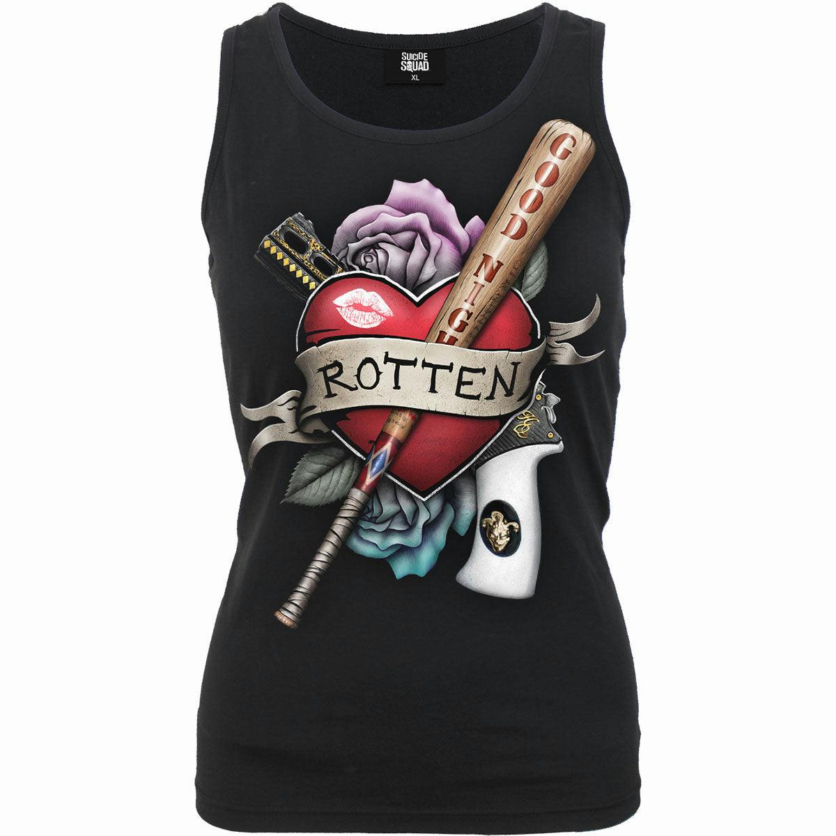 Spiral Direct Black Harley Quinn - Rotten - Razor Back Top - S - Digital - Digital