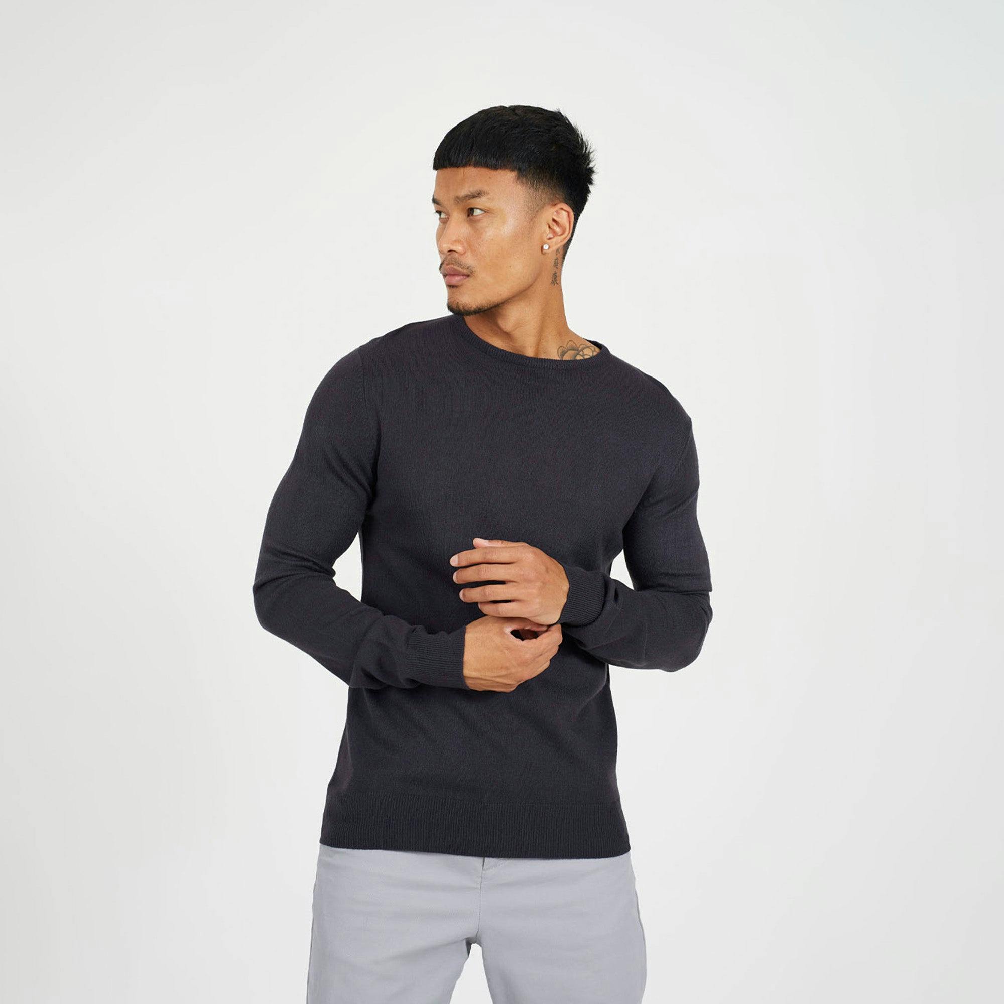 Brave Soul 2 Pack Crew Neck Knit Jumpers - Navy - Navy - Xxl