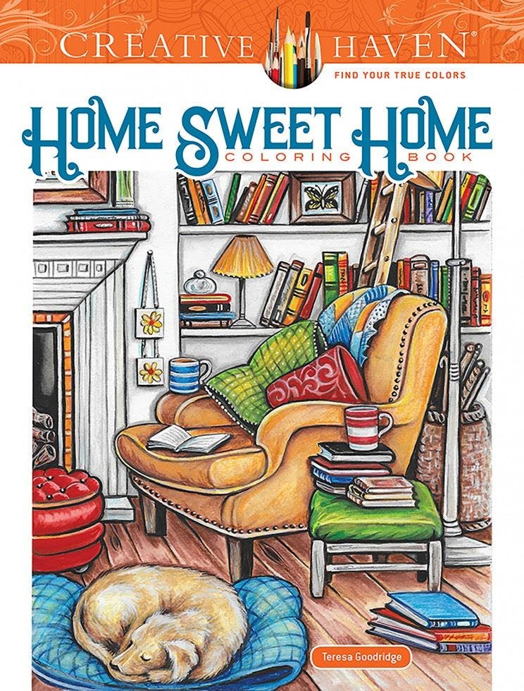 Search Press Creative Haven Home Sweet Home Coloring Book - Teresa Goodridge - Creative Haven