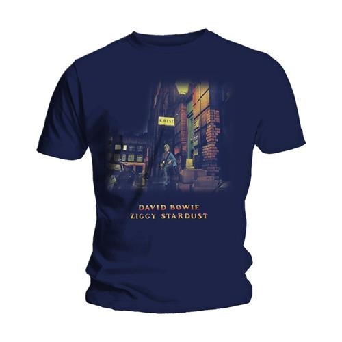 Paradiso Clothing Unisex Blue David Bowie Ziggy Stardust T Shirt - Xxl