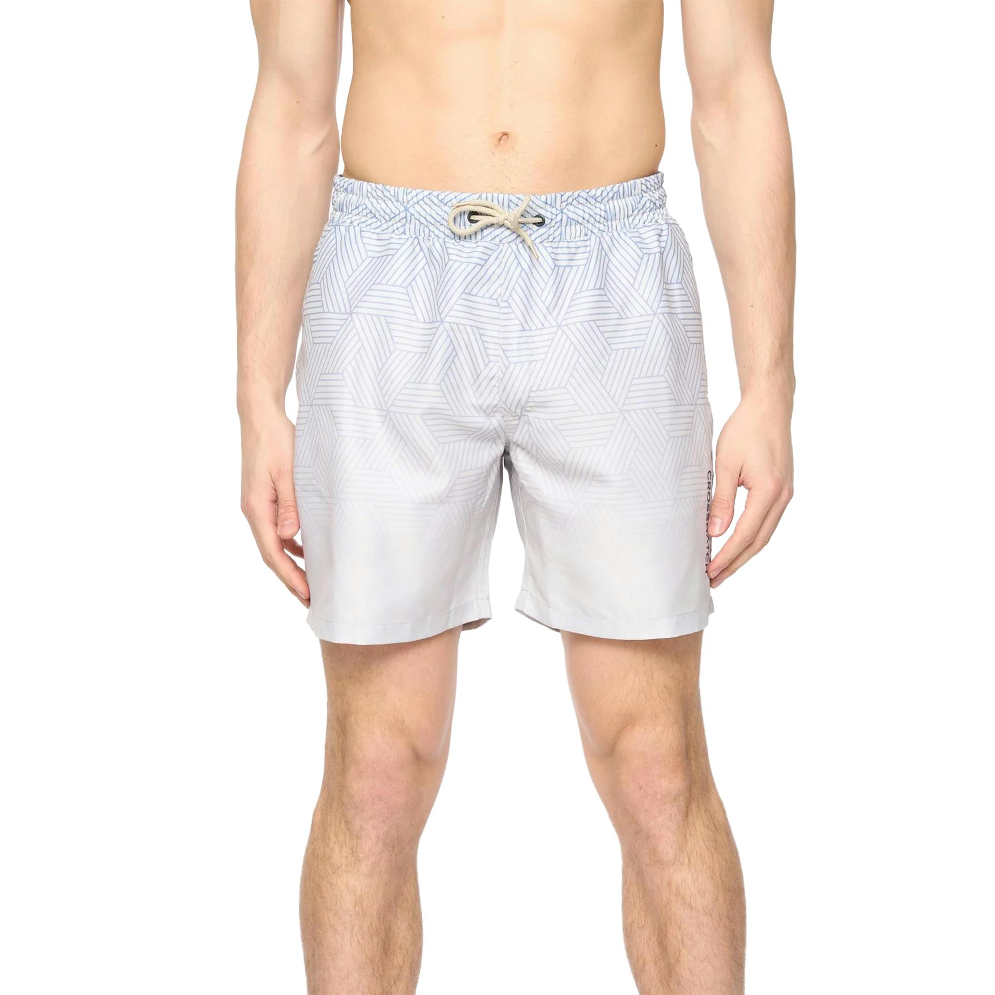 Crosshatch Men's Light Layotta Swim Shorts - Stone - L - Stone - 100% Polyester