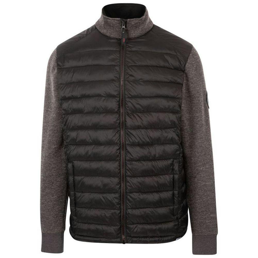Trespass Men's Black Warner Padded Jacket - L - 70% Polyester/20% Polyamide/10% Viscose
