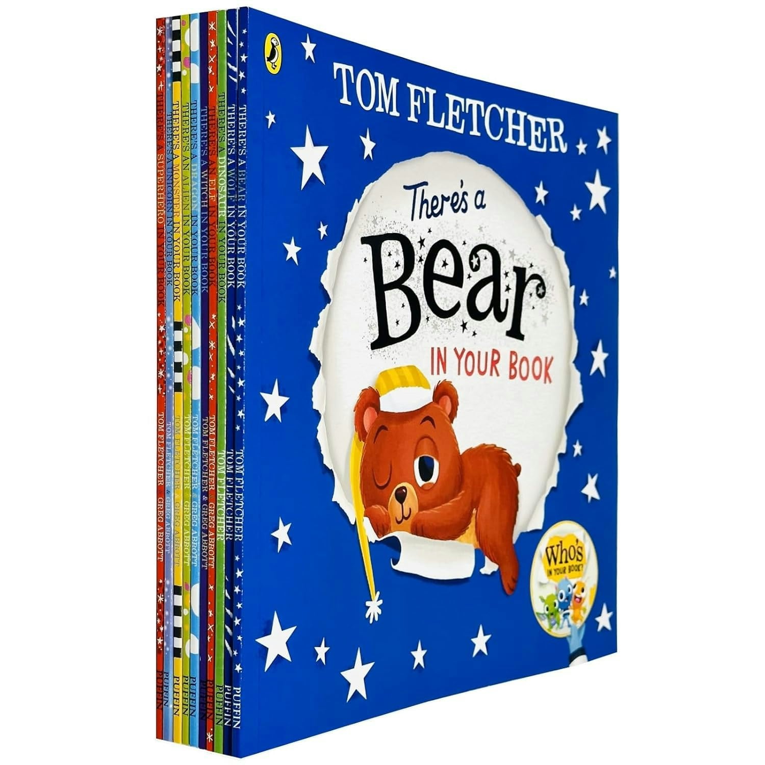 Puffin Who's In Your Book? Series 10 Book Collection Set By Tom Fletcher (Monster, Unicorn, Alien, Dinosaur & More)