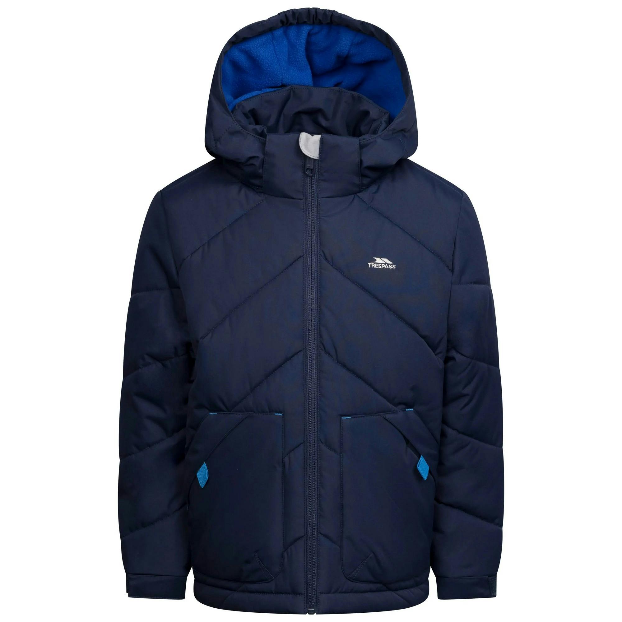Trespass Boys Ryssa Logo Jacket - Navy - 9-10 Years - Navy - 100% Polyester