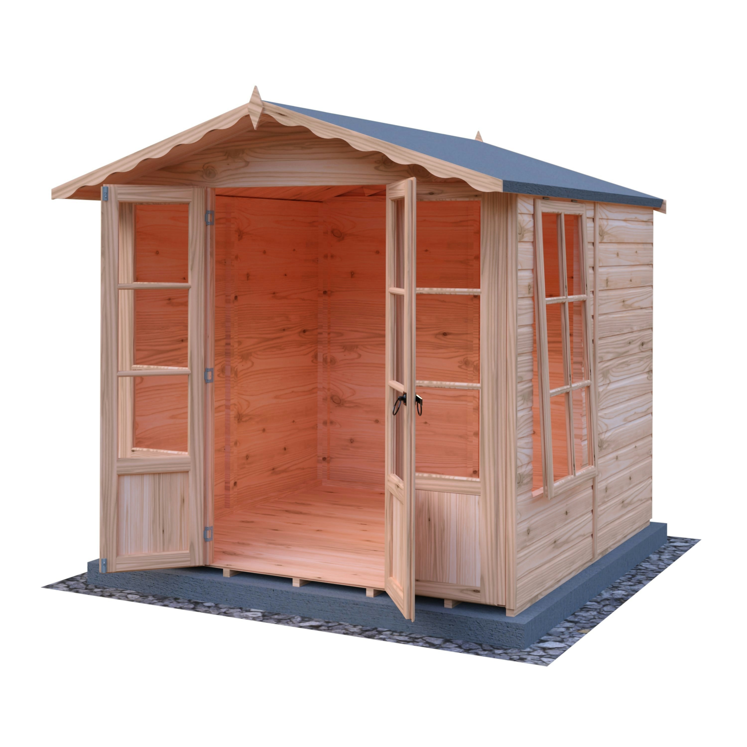 Rackhams Light 7X7 Kensington Summerhouse 12Mm Shiplap Interlock Cladding