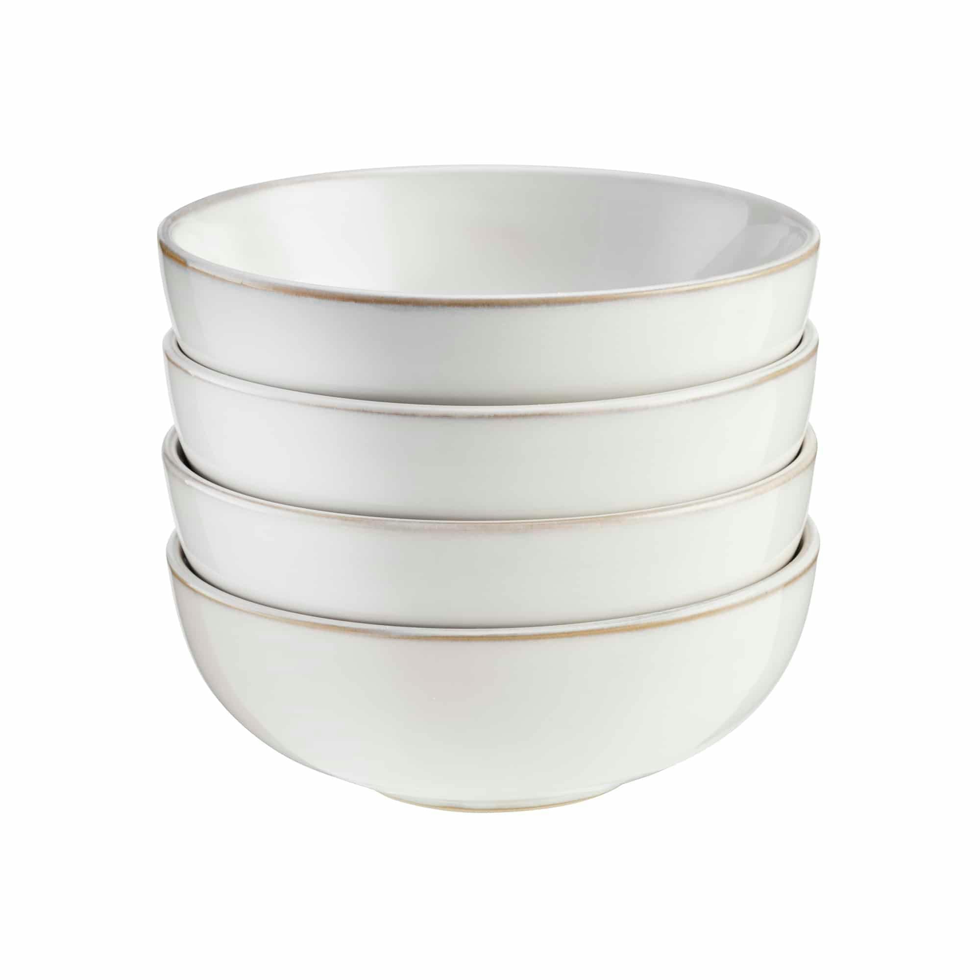 B&Q -  Set Of 4 Nordic Cereal Bowls With Reactive Glaze16Cm Modern Ceramic Stoneware Soup Or Dessert BowlsGrey - Image 4