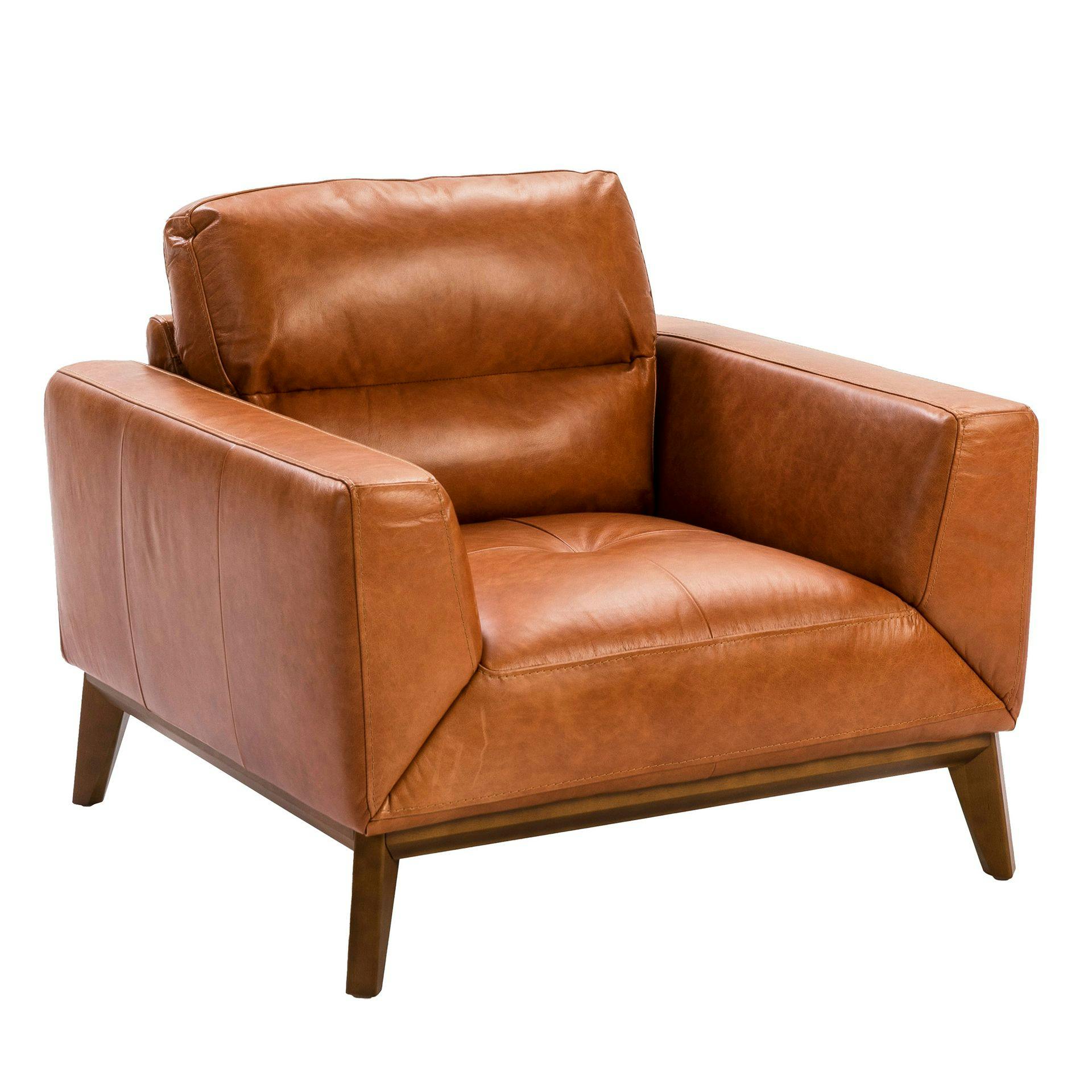 Rackhams Brown Leather Armchair 5036 - Modern - Yes - No