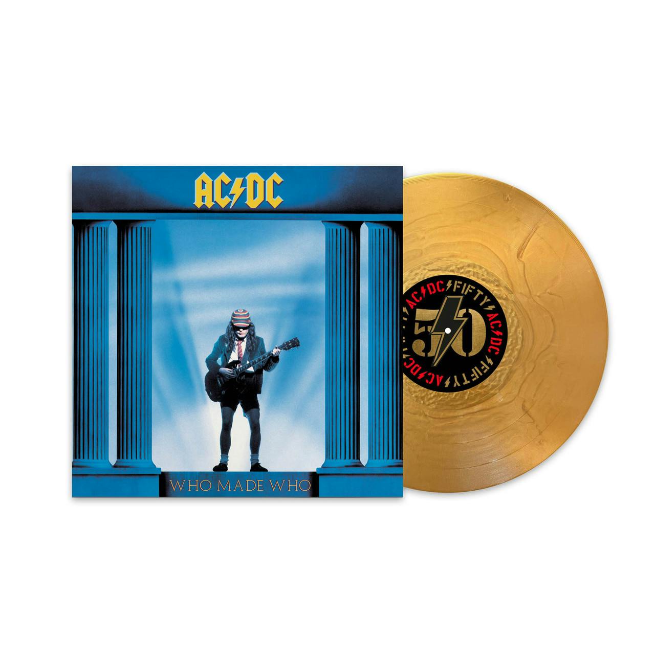 Eyesore Merch Gold Ac/Dc 'Who Made Who' (50Th Anniversary) Lp Vinyl