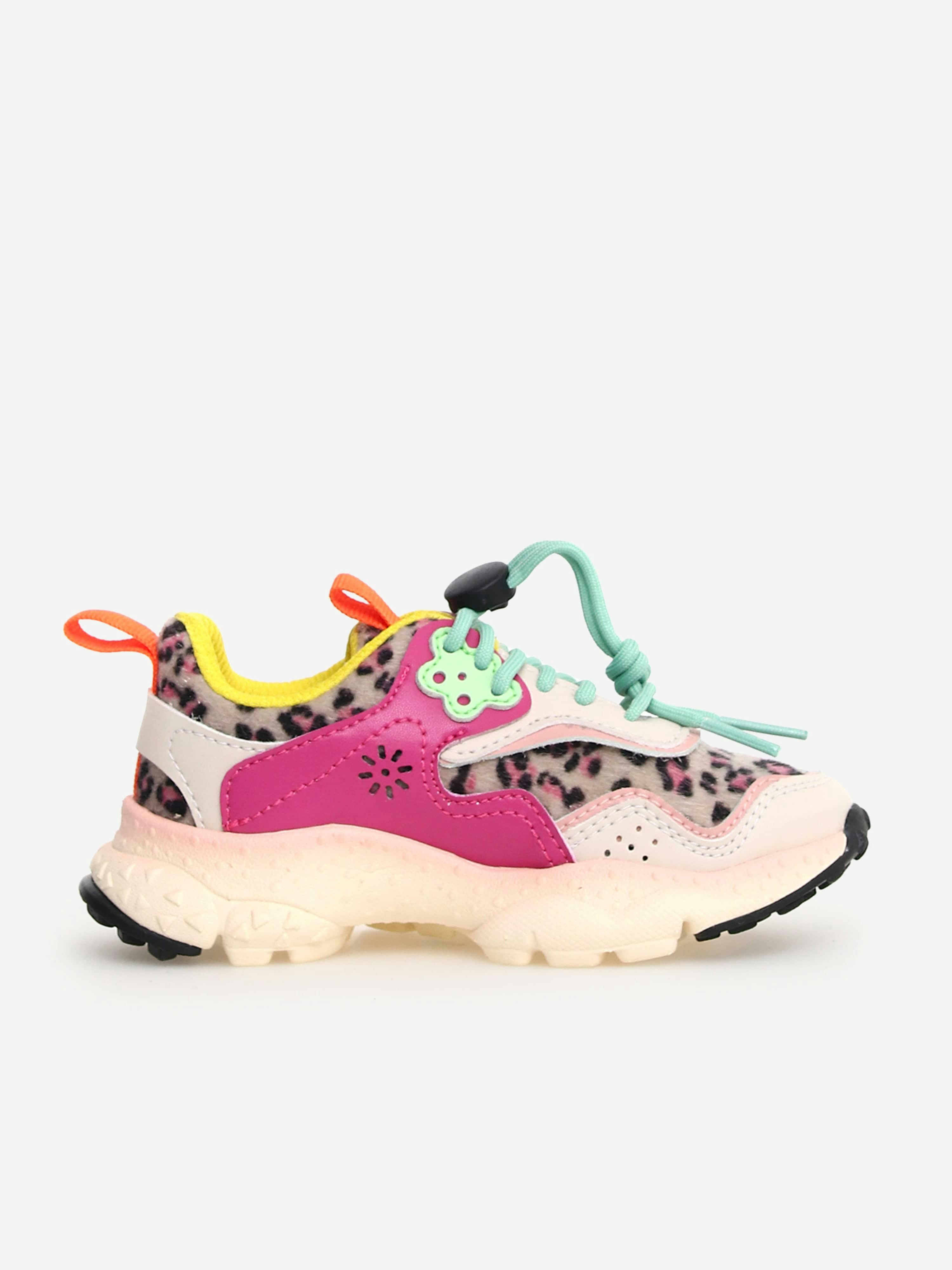 Flower Mountain Pink/Yellow/Turquoise Kids Doi Trainers In Multicolour - Multicoloured - Eu 37